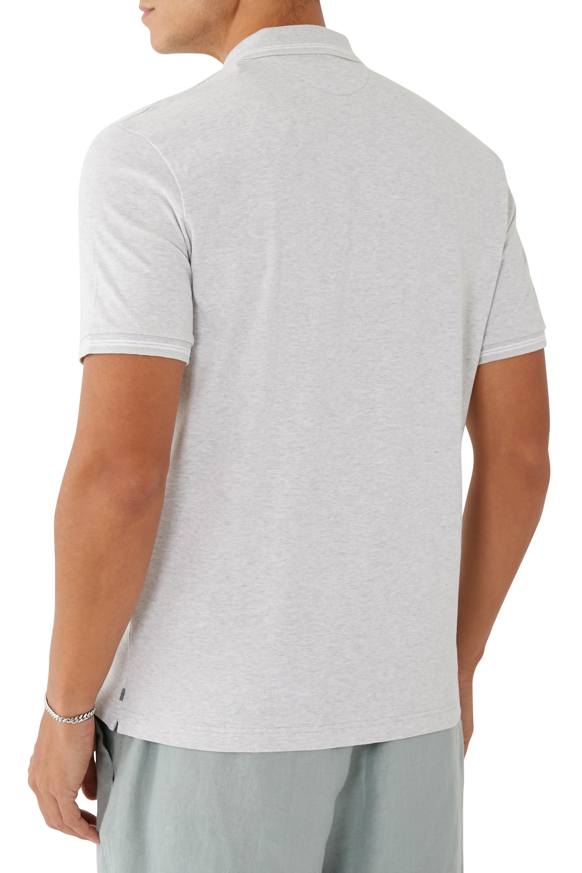 قميص بولو بقصة مدببة جرسيه