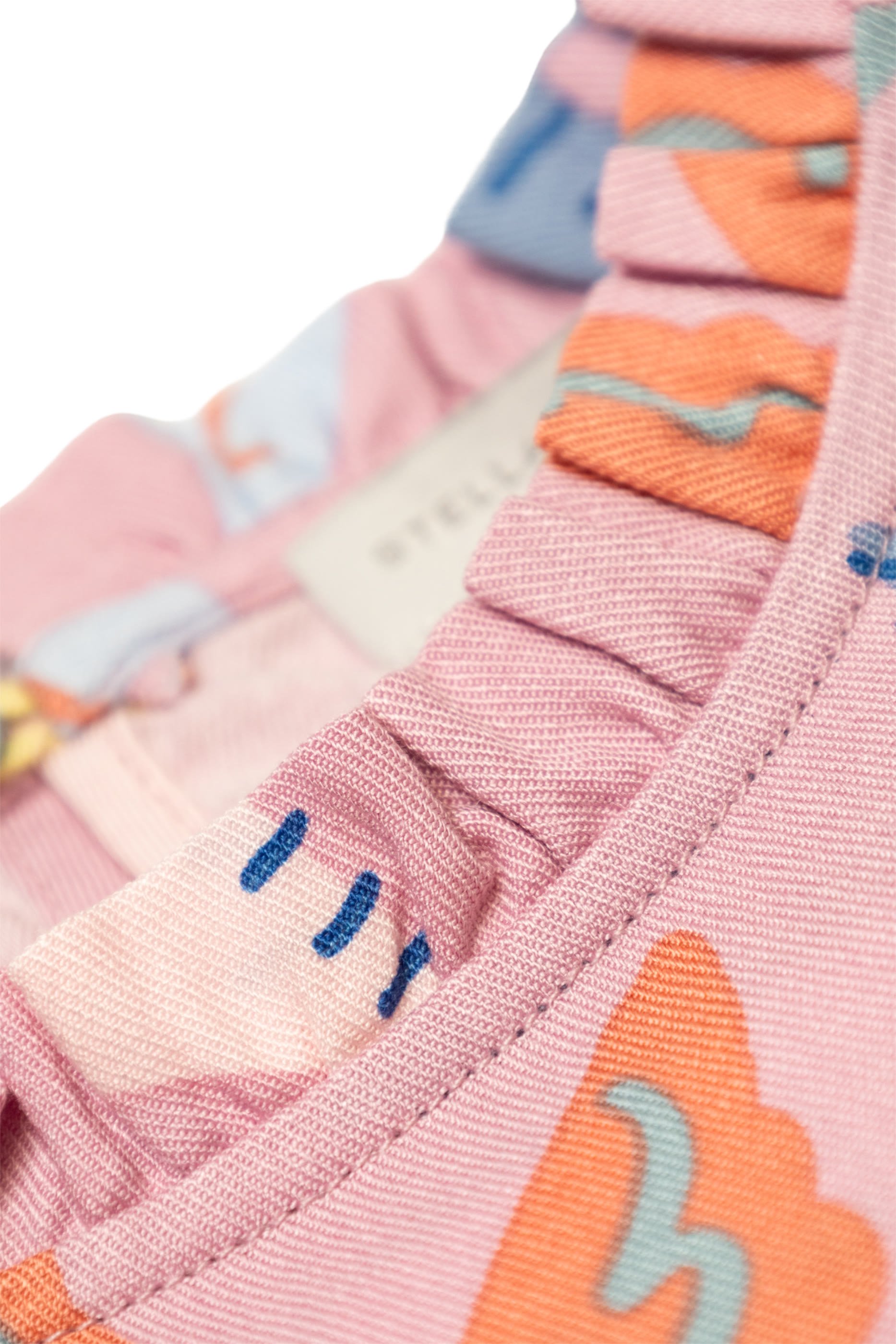 بلوزة بنقشات حمام وأكمام طويلة بطيات للأطفال