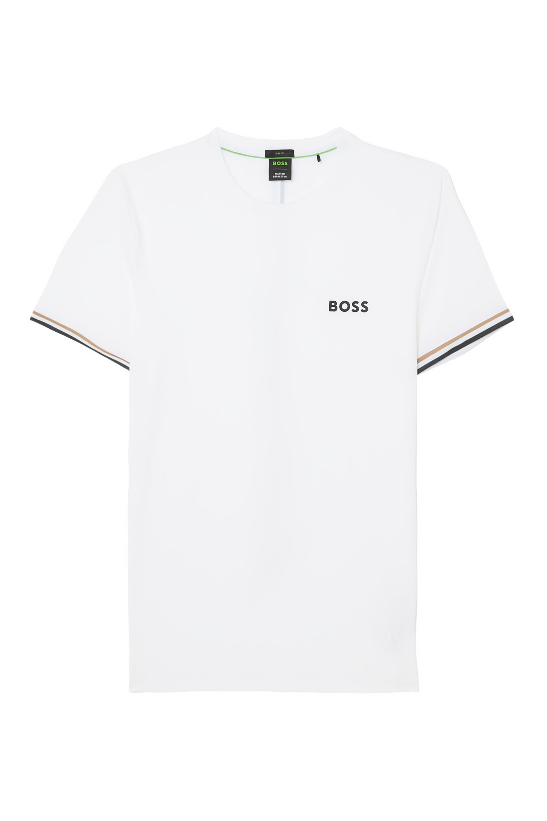 تيشيرت ماتيو بيريتيني بطبعة خطوط وشعار الماركة