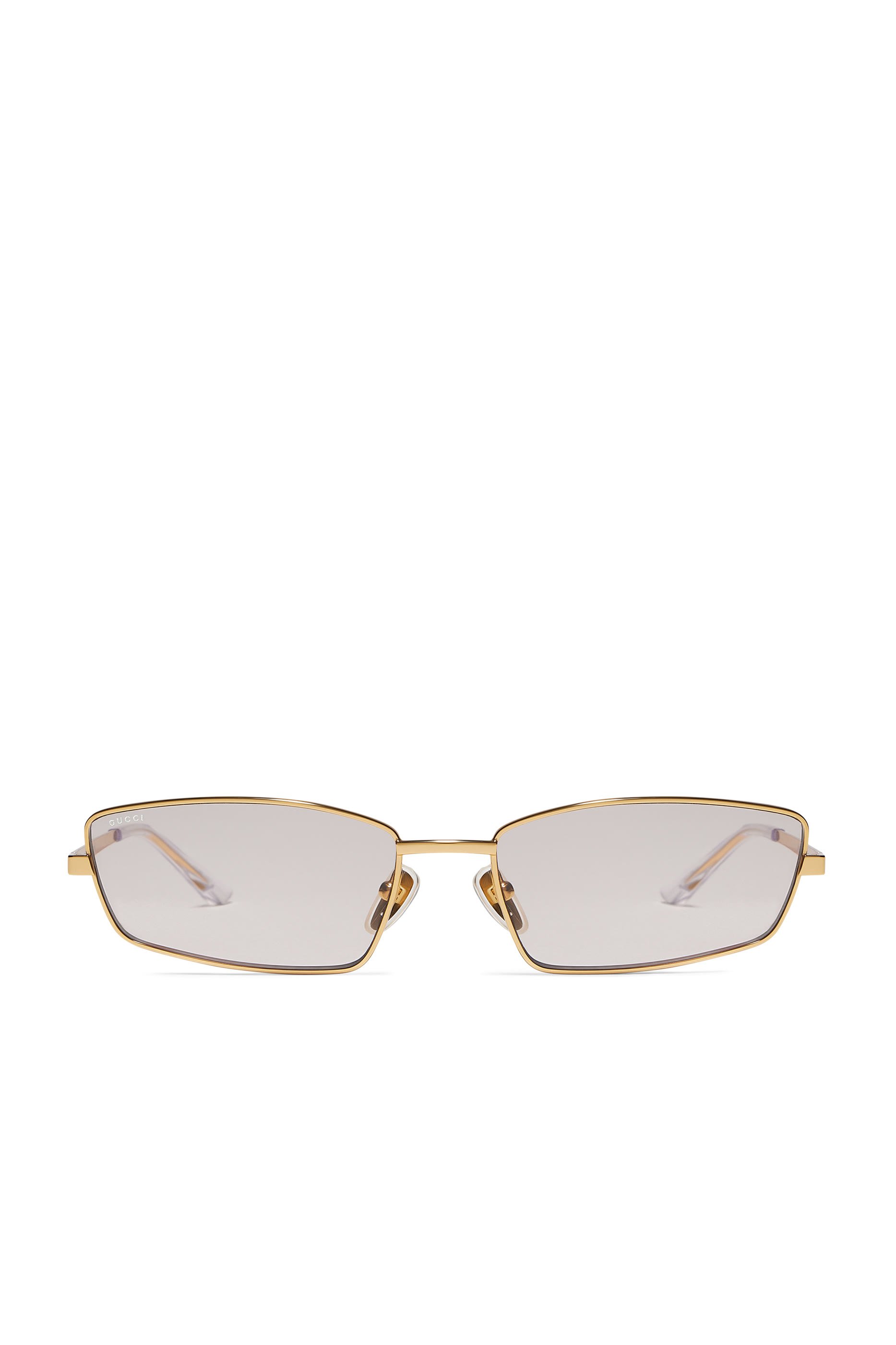 نظارة شمسية بإطار مستطيل وشعار الماركة