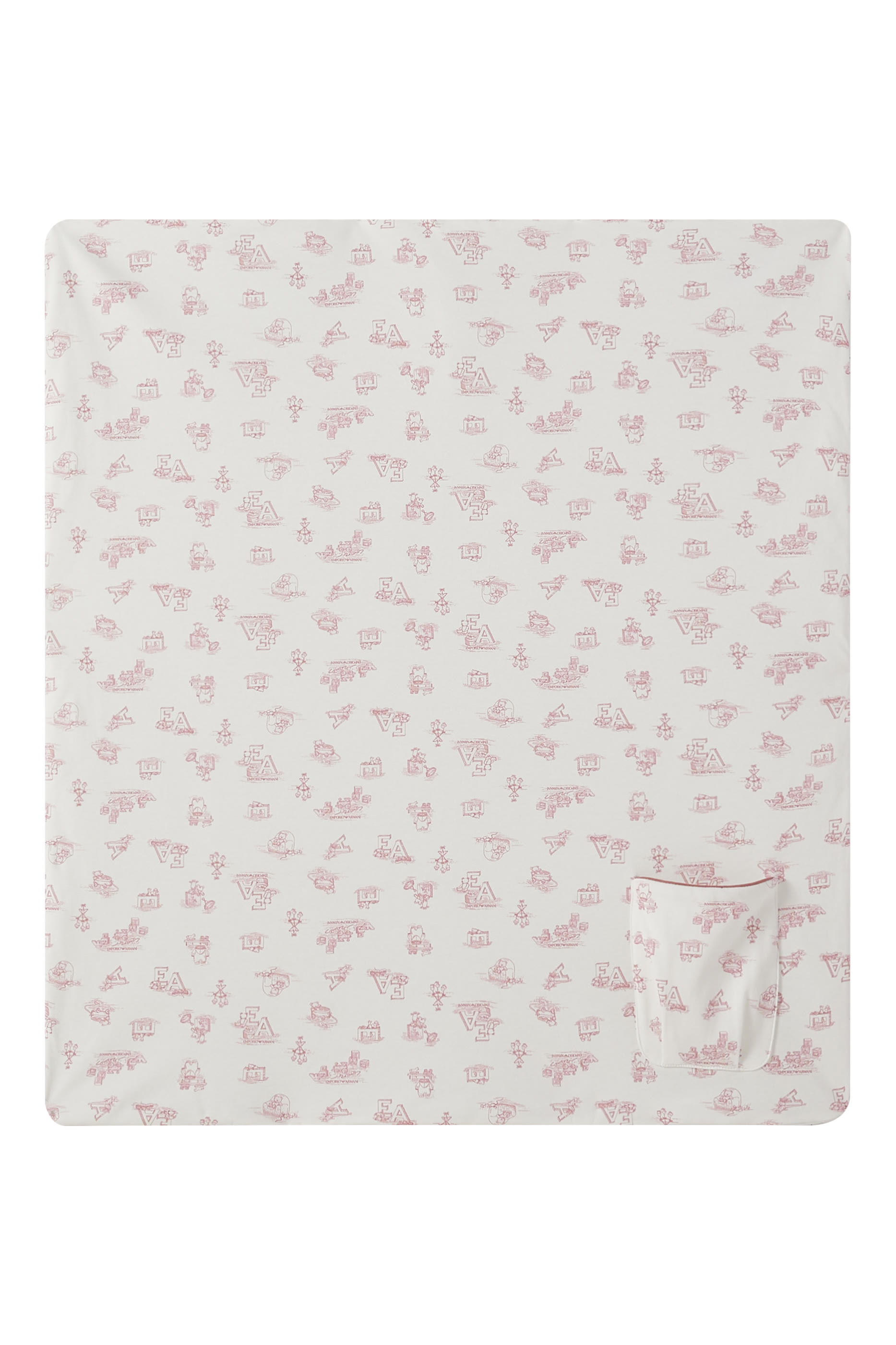 بطانية بنقشة شعار الماركة بحجم صغير للأطفال