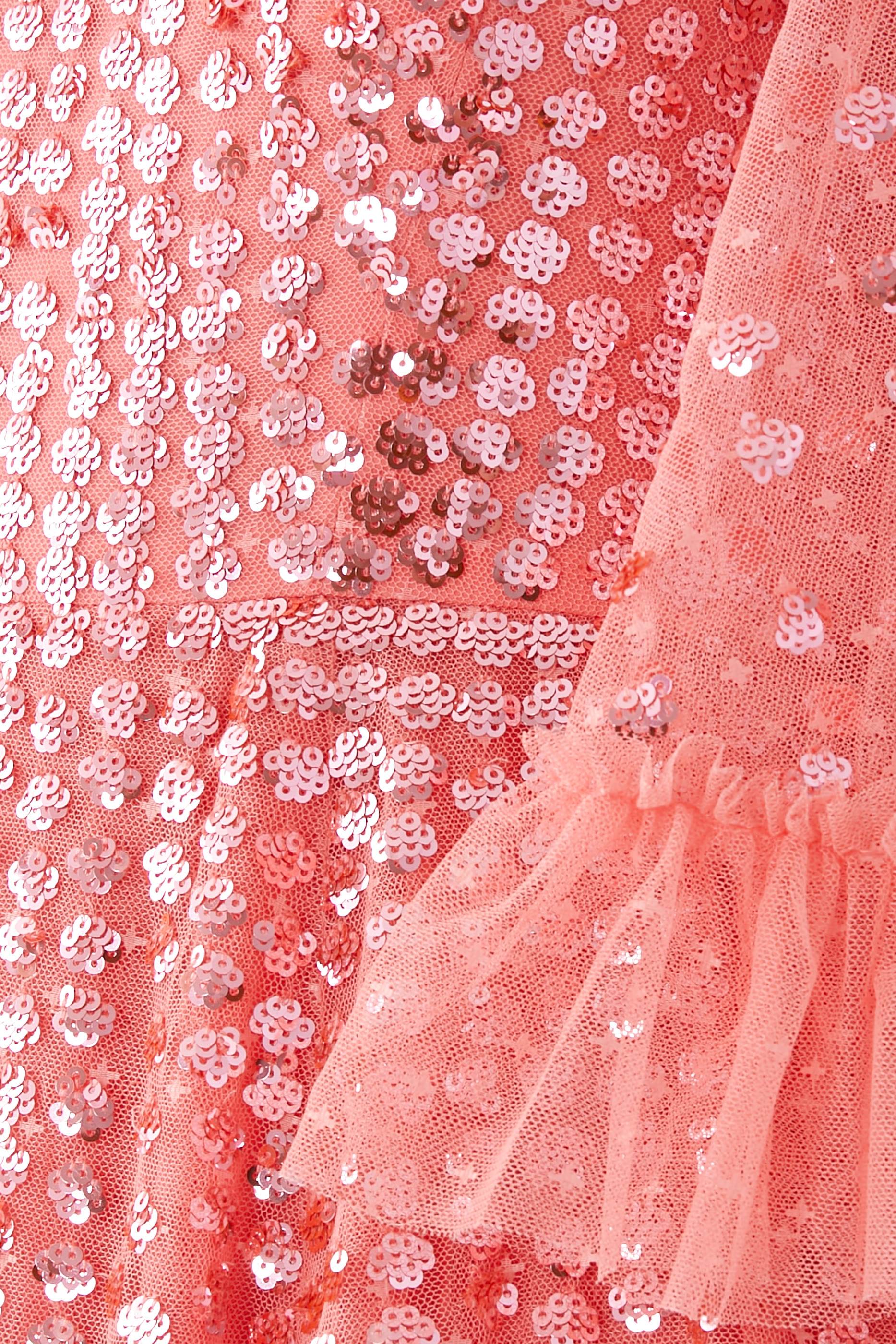 فستان سهرة رين دروب بطول الكاحل بأكمام قصيرة