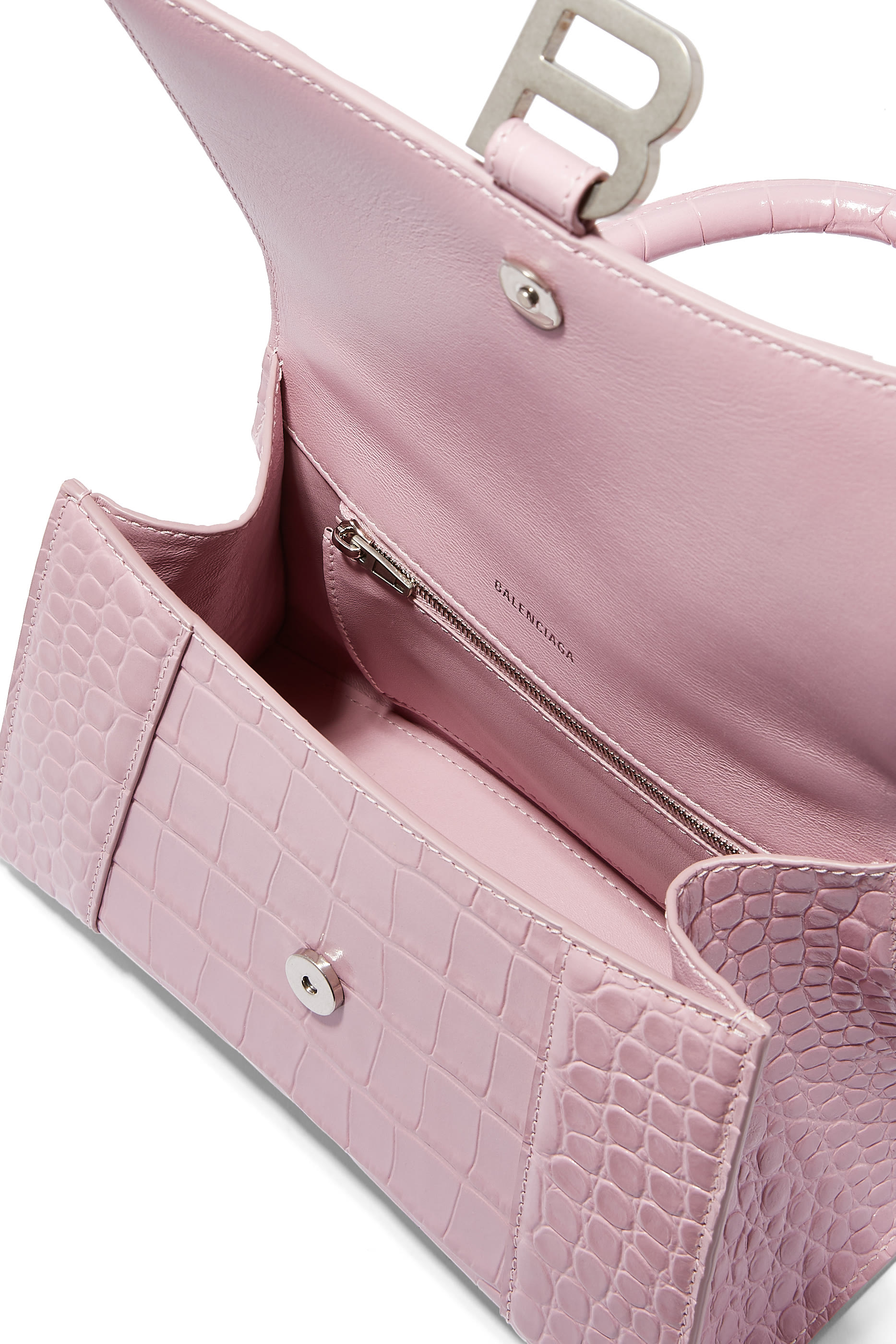 حقيبة يد اورجلاس صغيرة بنقشة جلد التمساح