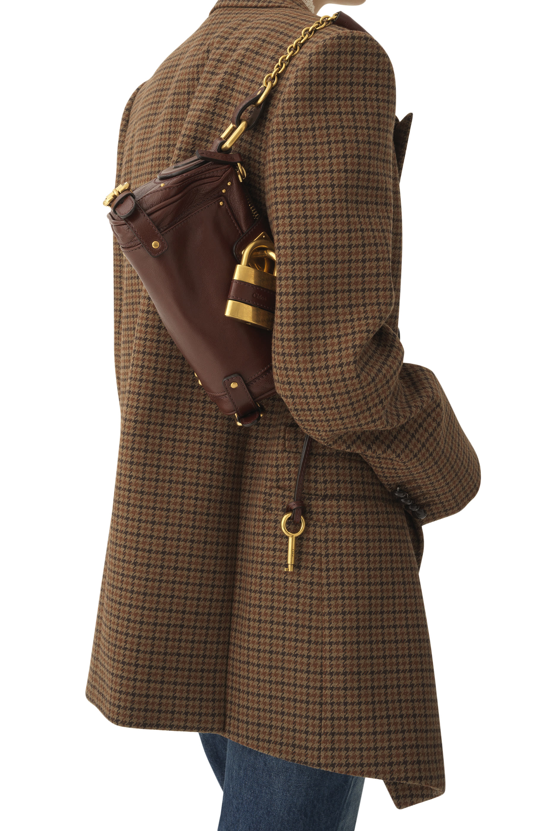 حقيبة بادينغتون صغيرة بحمالة سلسلة جلد