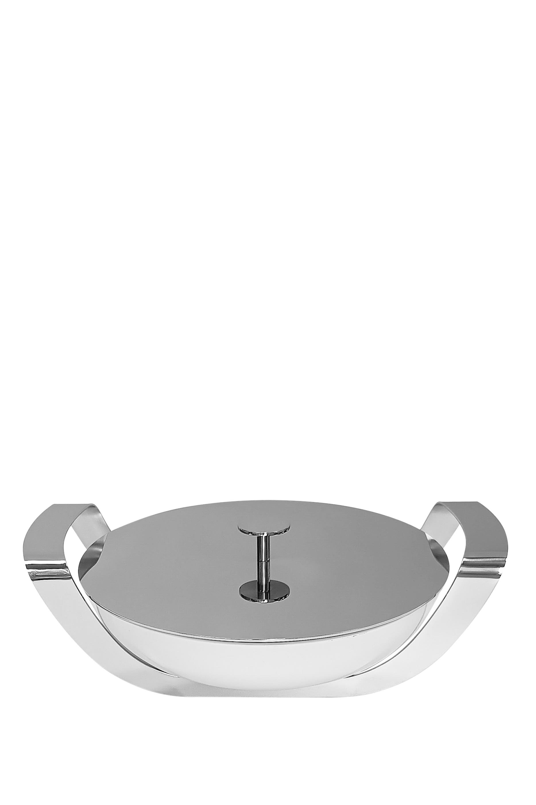 طبق مستدير بغطاء