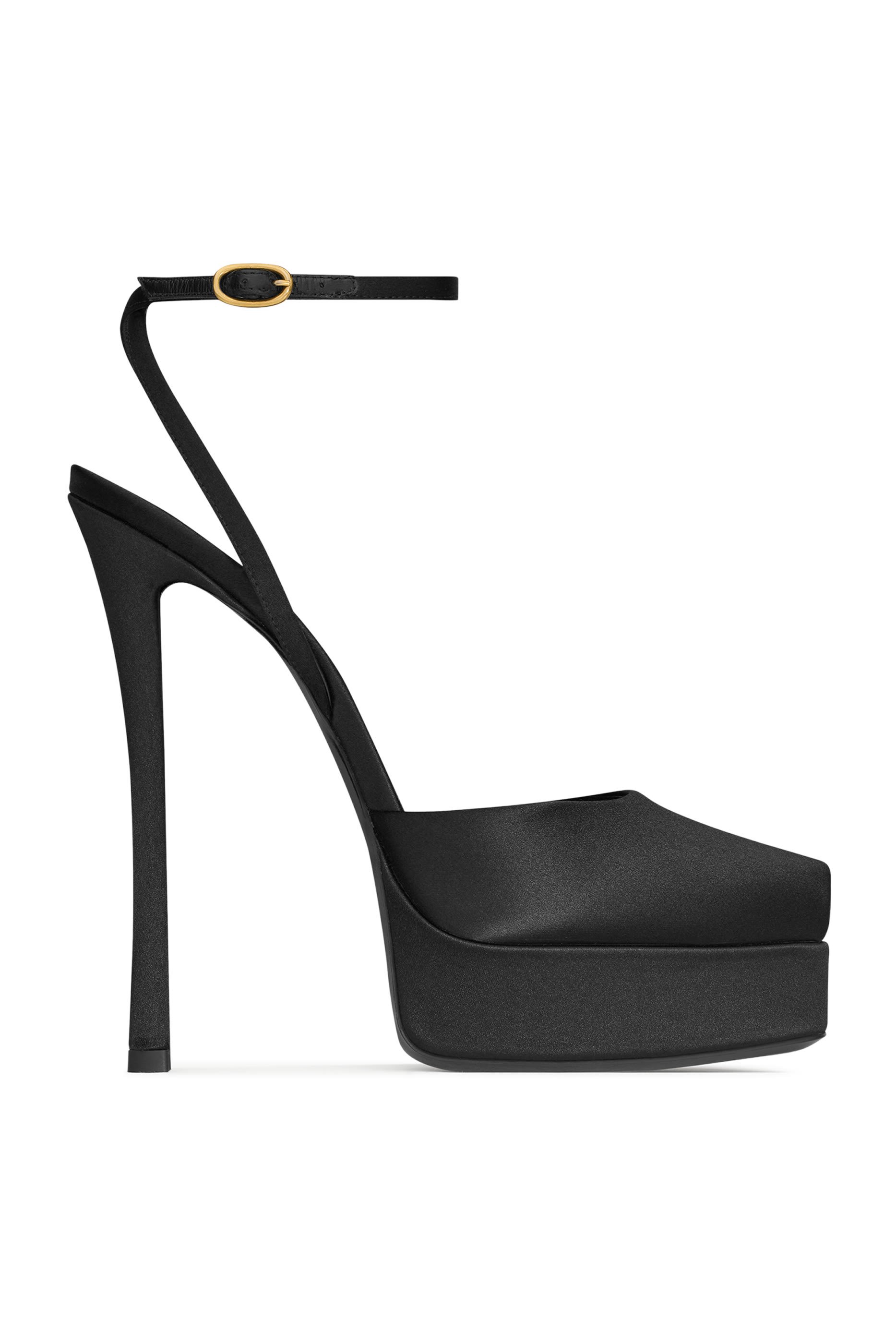 صندل لا سكاندال 140 بنعل سميك ستان كريب