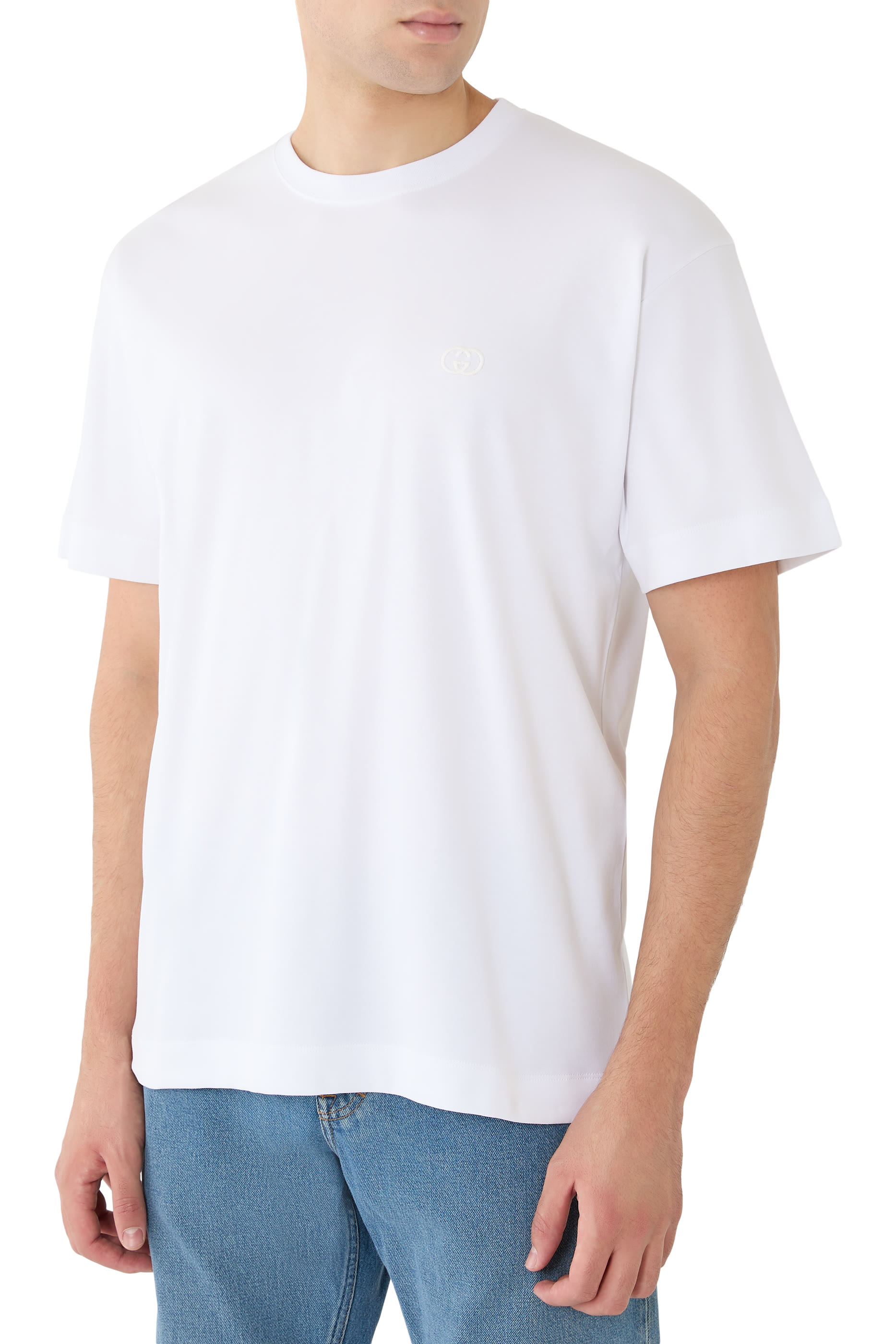 تيشيرت بشعار الماركة قطن جيرسيه