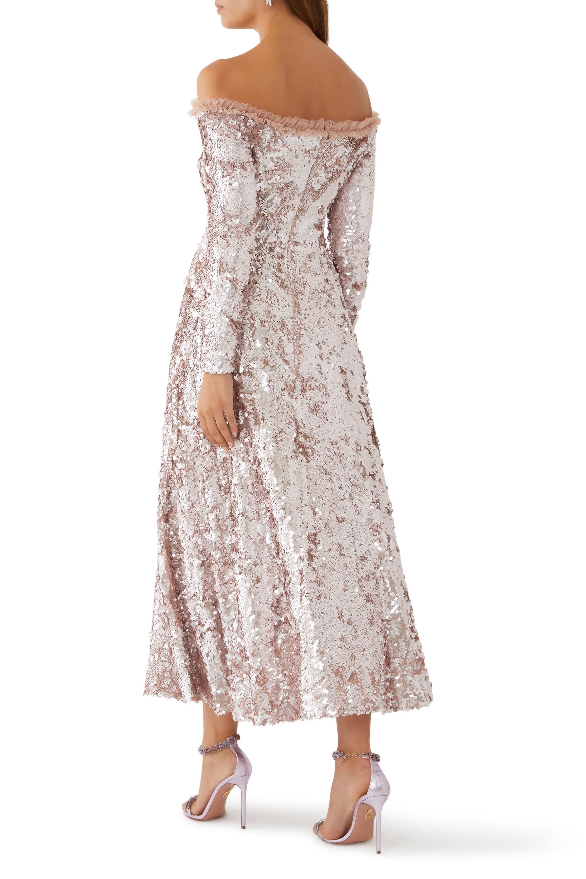 فستان سهرة هالي بطول الكاحل