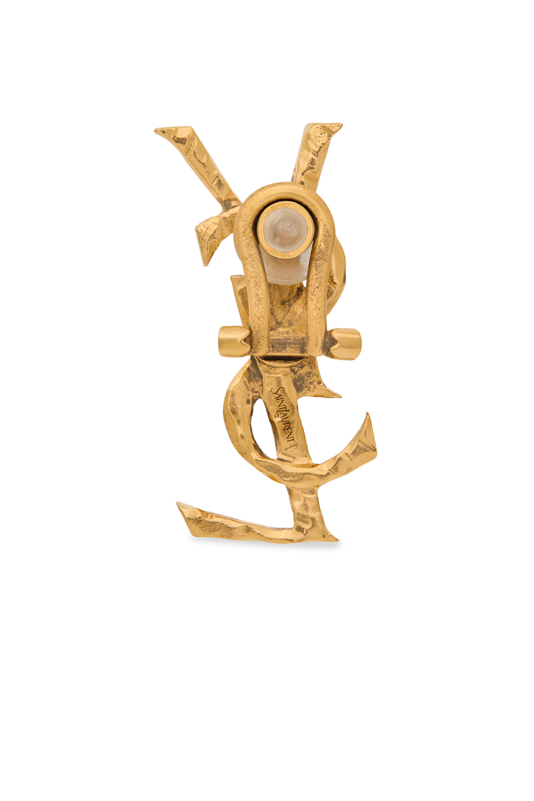 قرط منفرد بتصميم شعار الماركة ومشبك