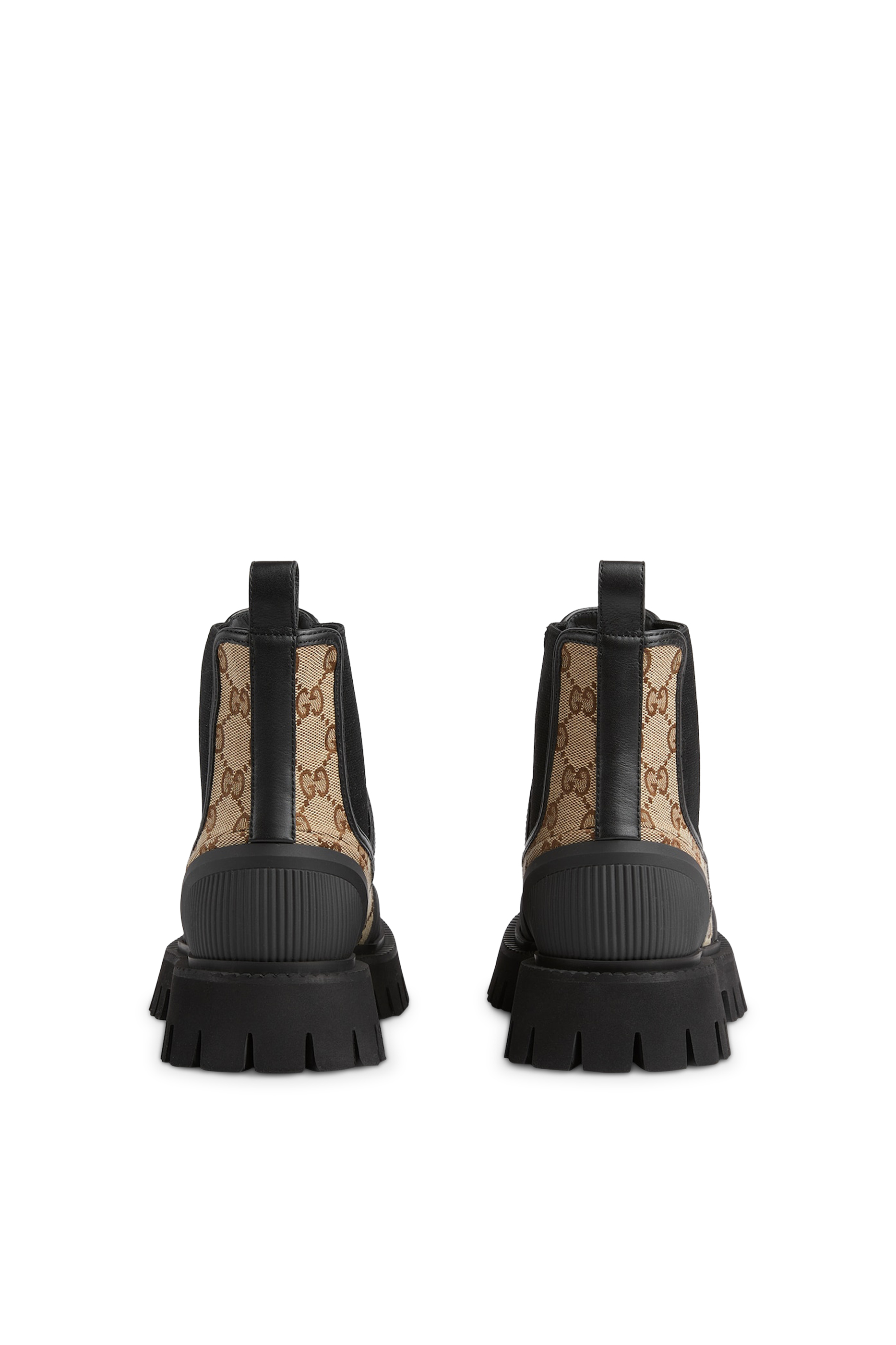 بوت بطول الكاحل قماش قنب بنقشة حرفي شعار الماركة