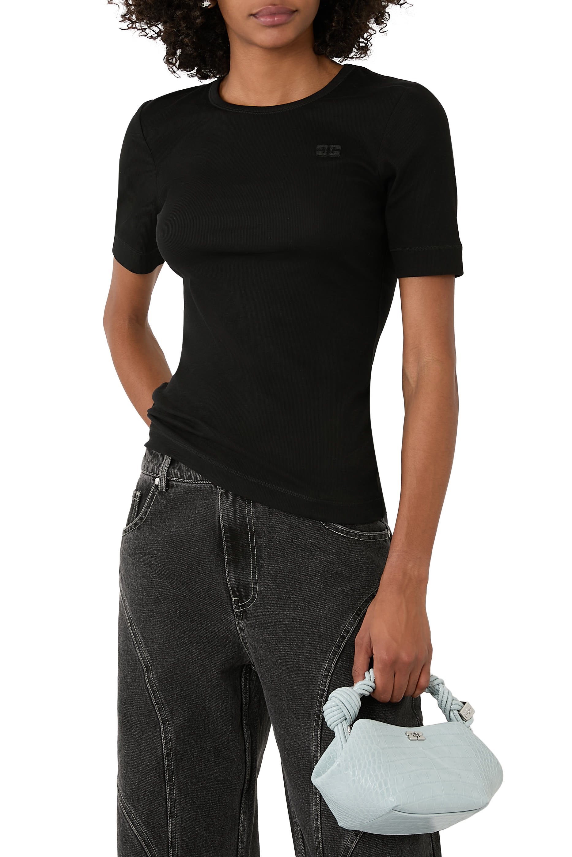 حقيبة بو صغيرة بنقشة جلد التمساح