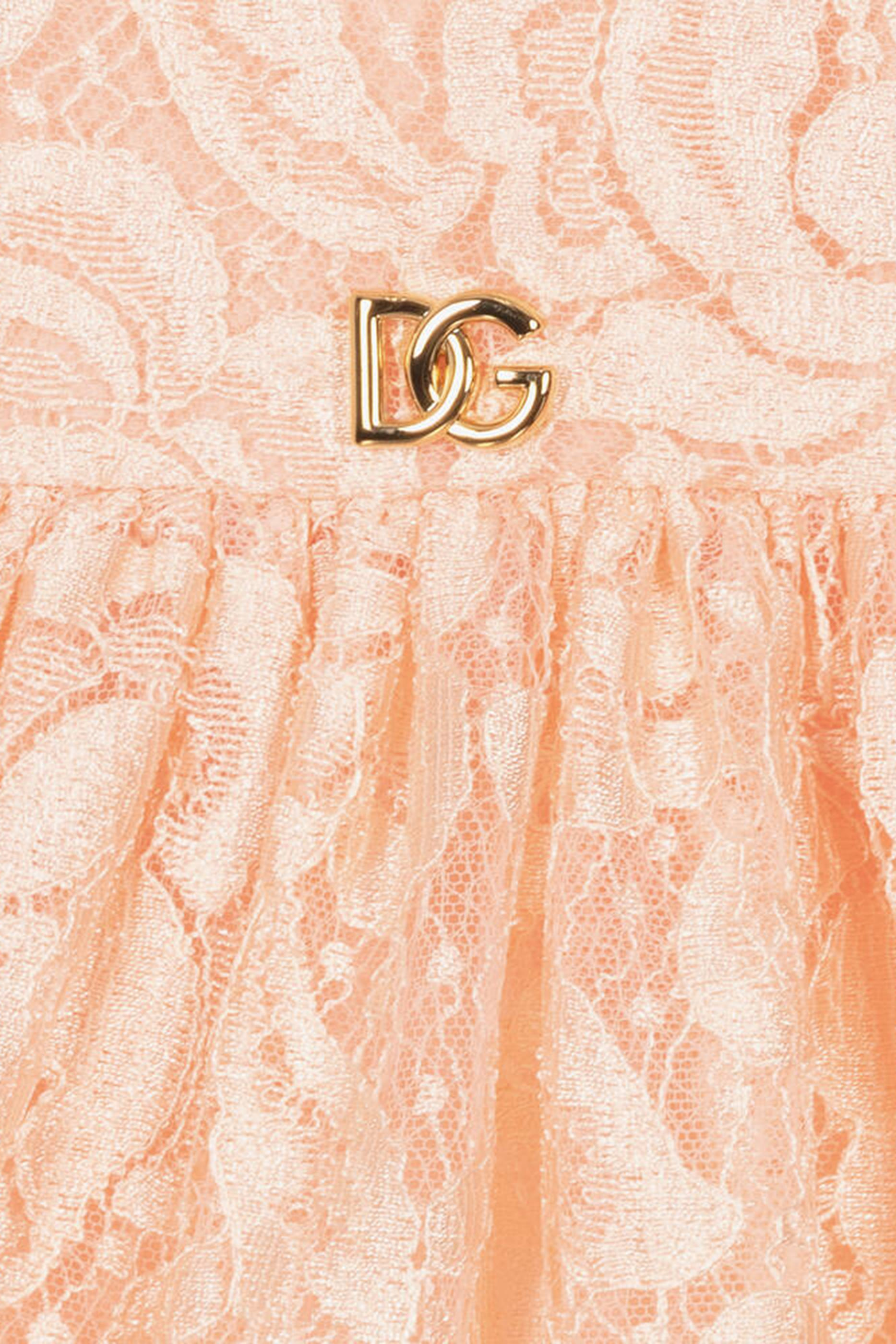 فستان دانتيل مزين بالزهور للأطفال