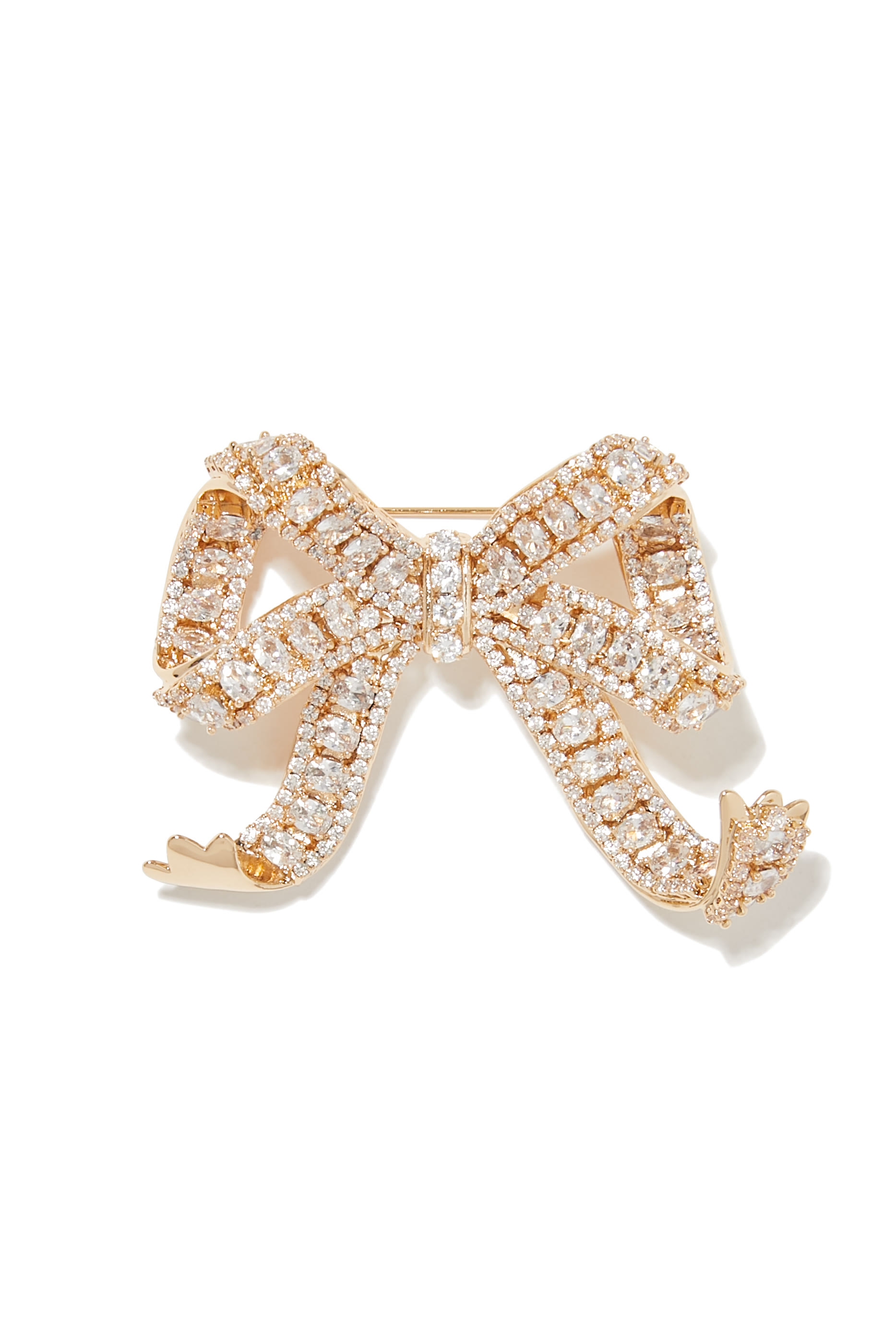 بروش بتصميم فيونكة مرصع بكريستال