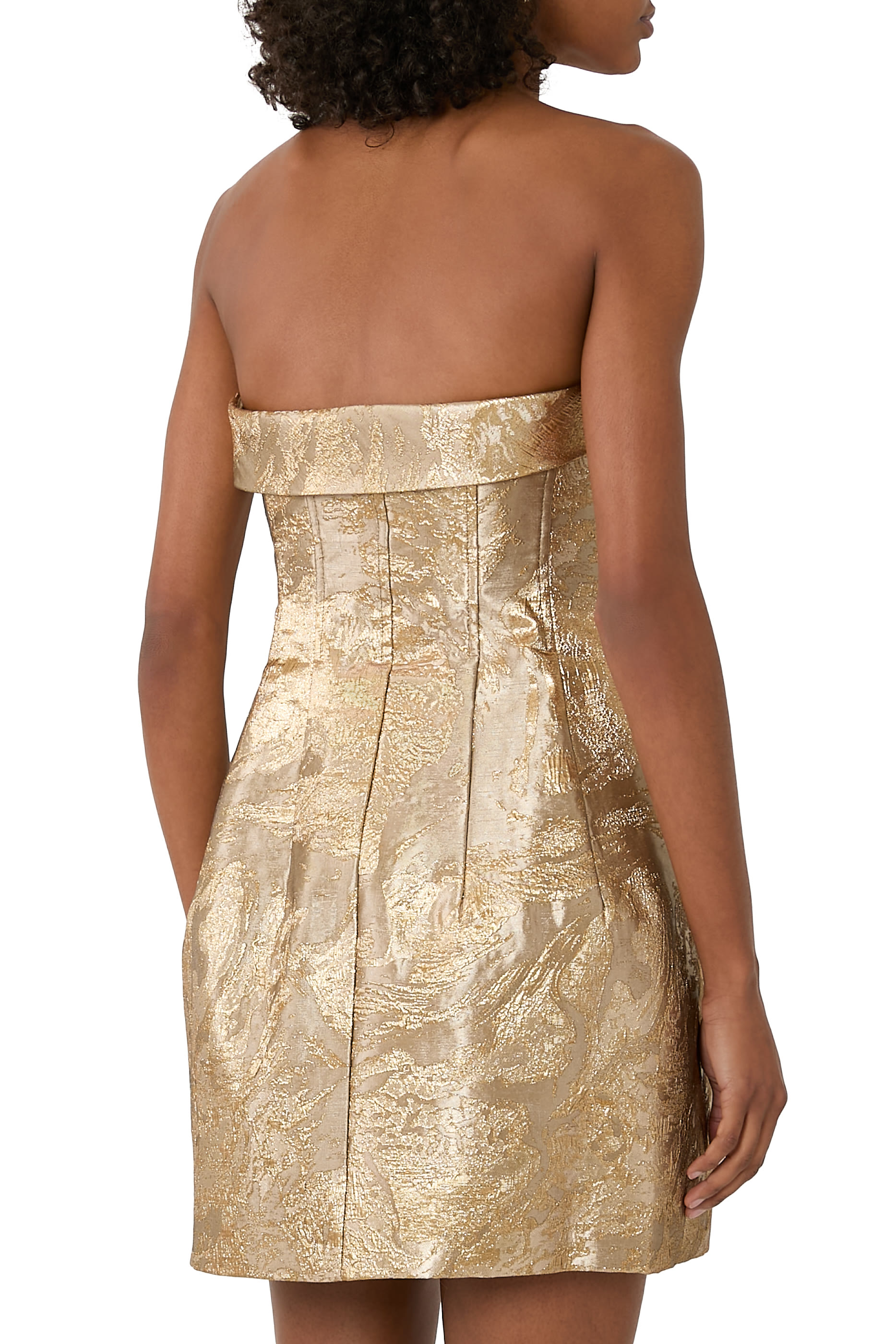 فستان أرياني قصير بلا حمالات