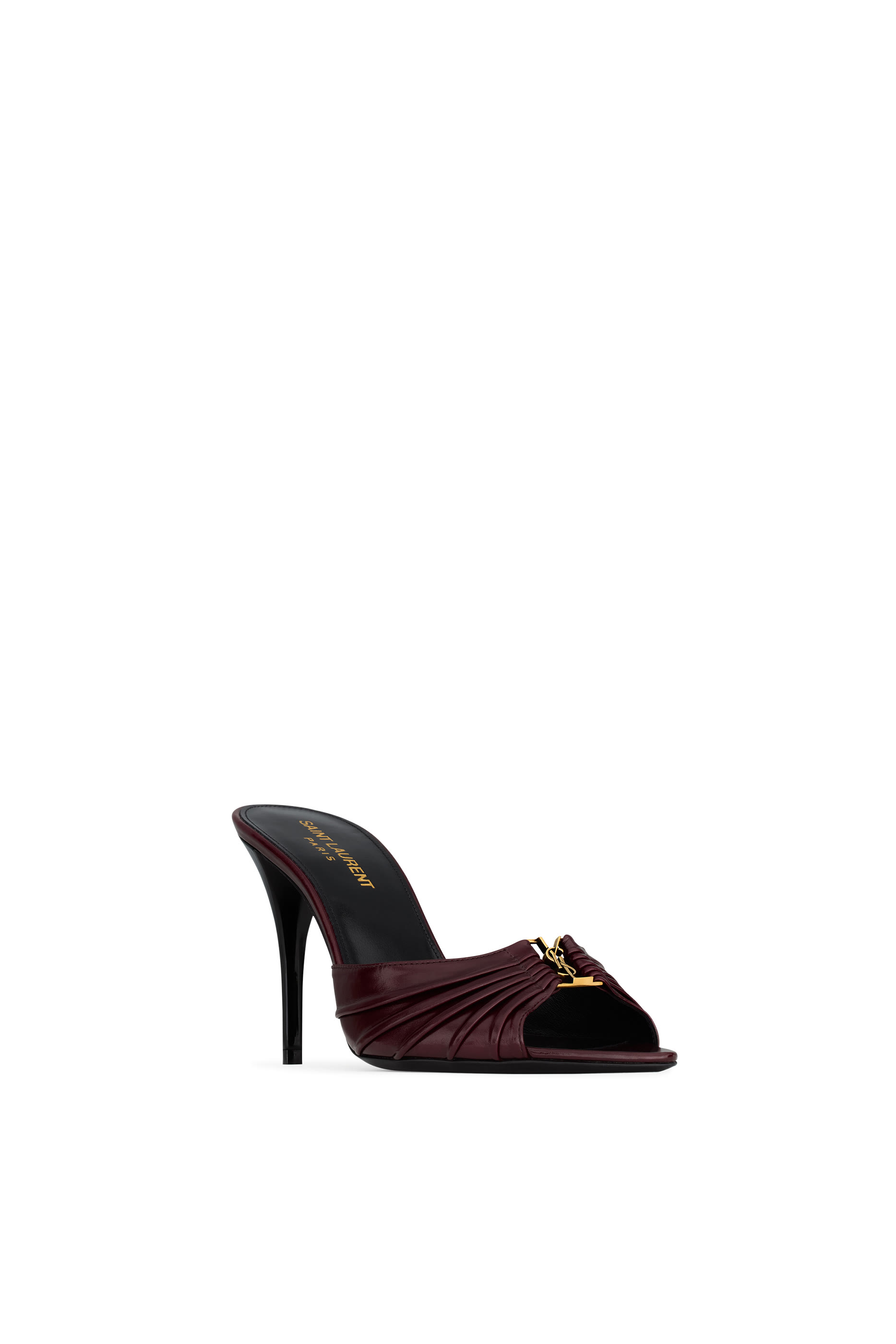 حذاء بابيلون 90 مفتوح من الخلف جلد ناعم