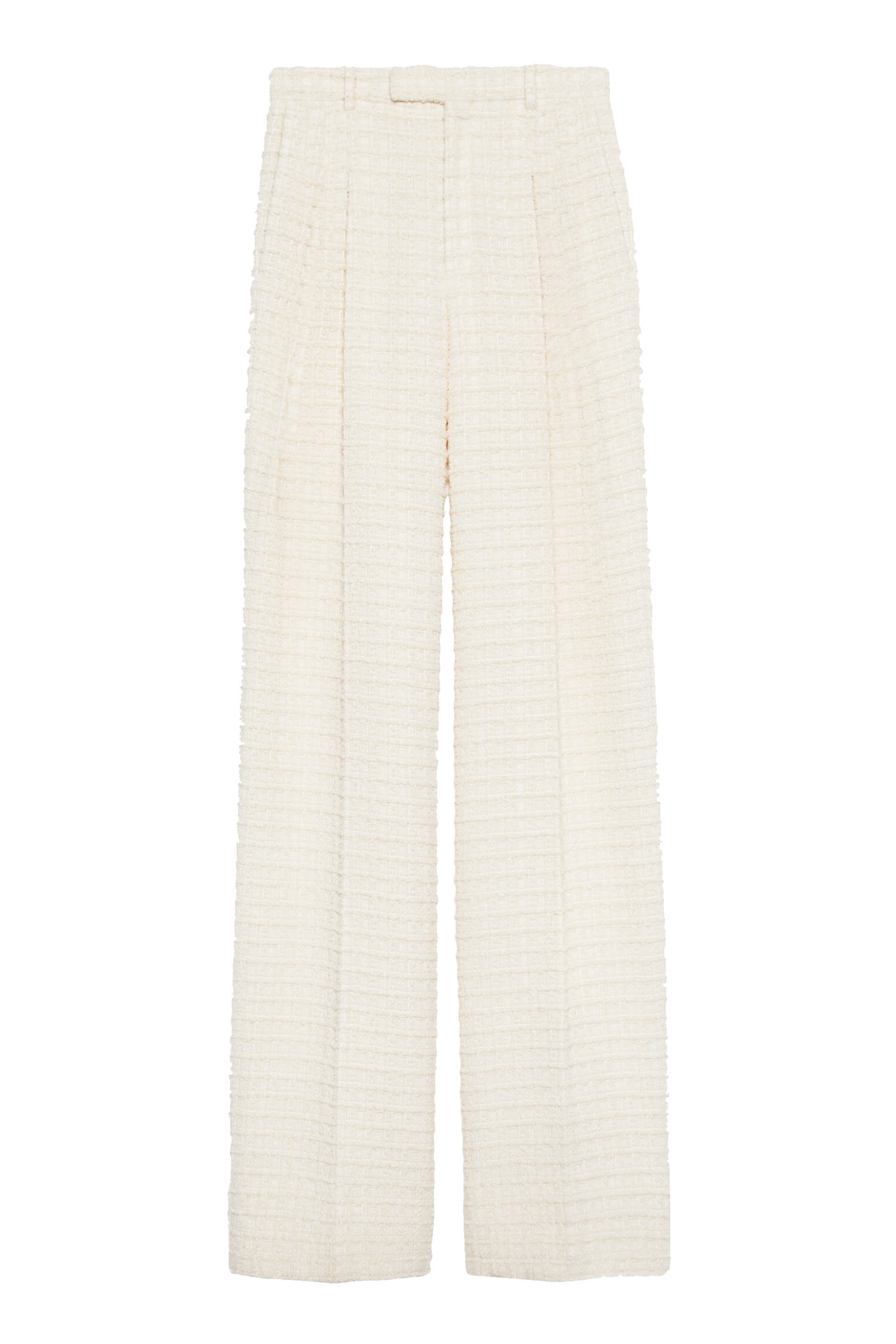 بنطال تويد بقصة ساق واسعة