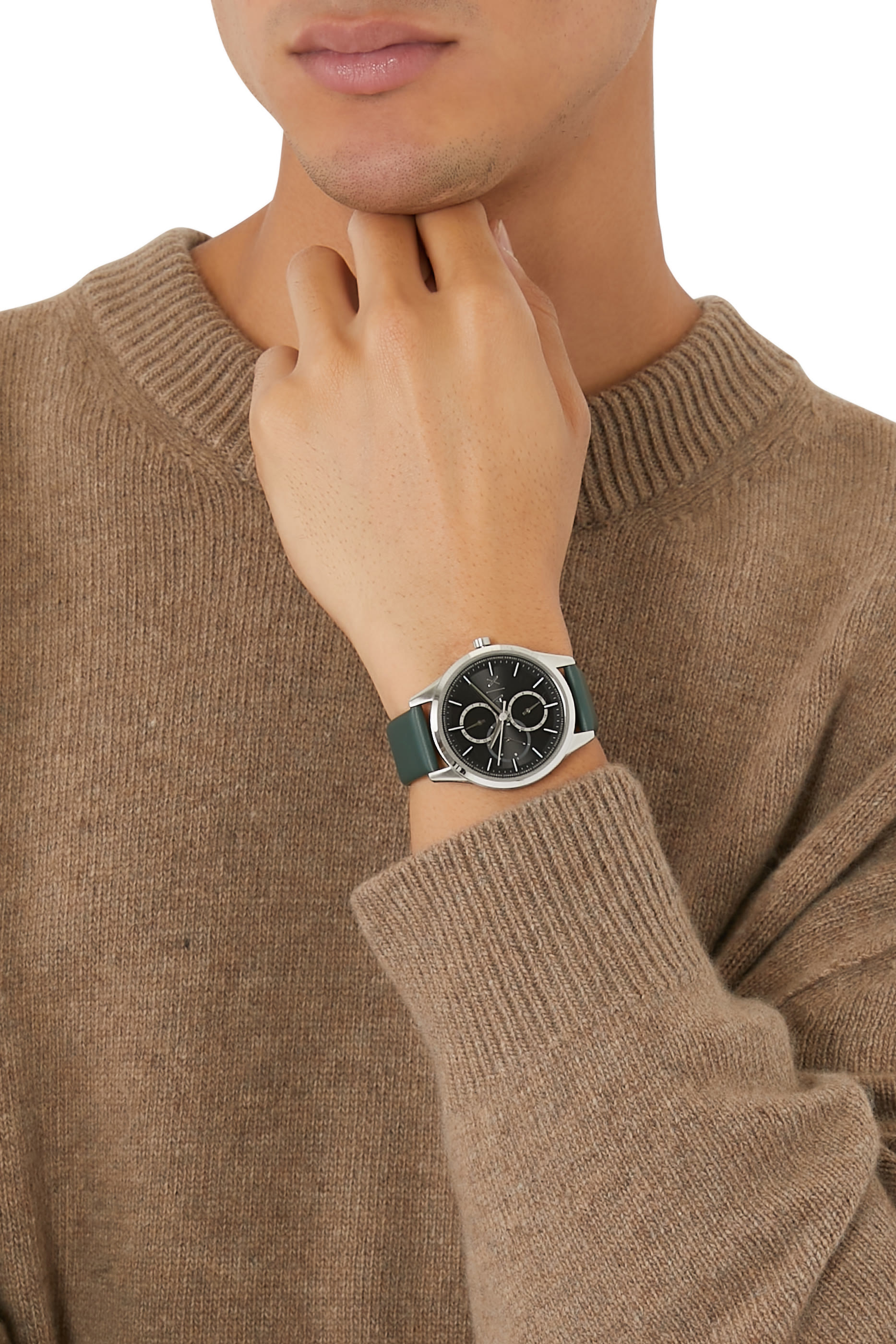 ساعة مالتيفانكشون 42 مم جلد