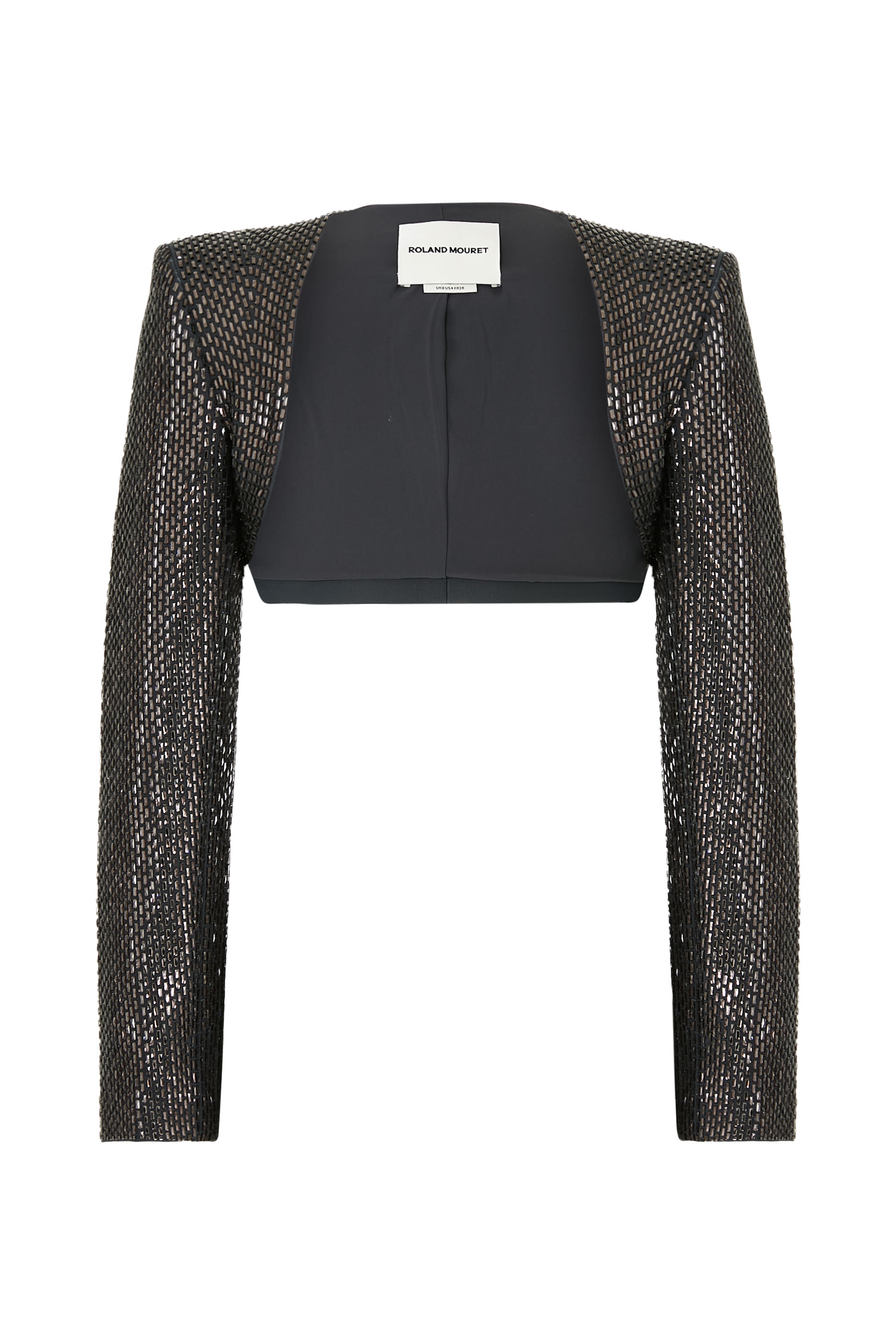 Diamante Crepe Long Sleeve Bolero