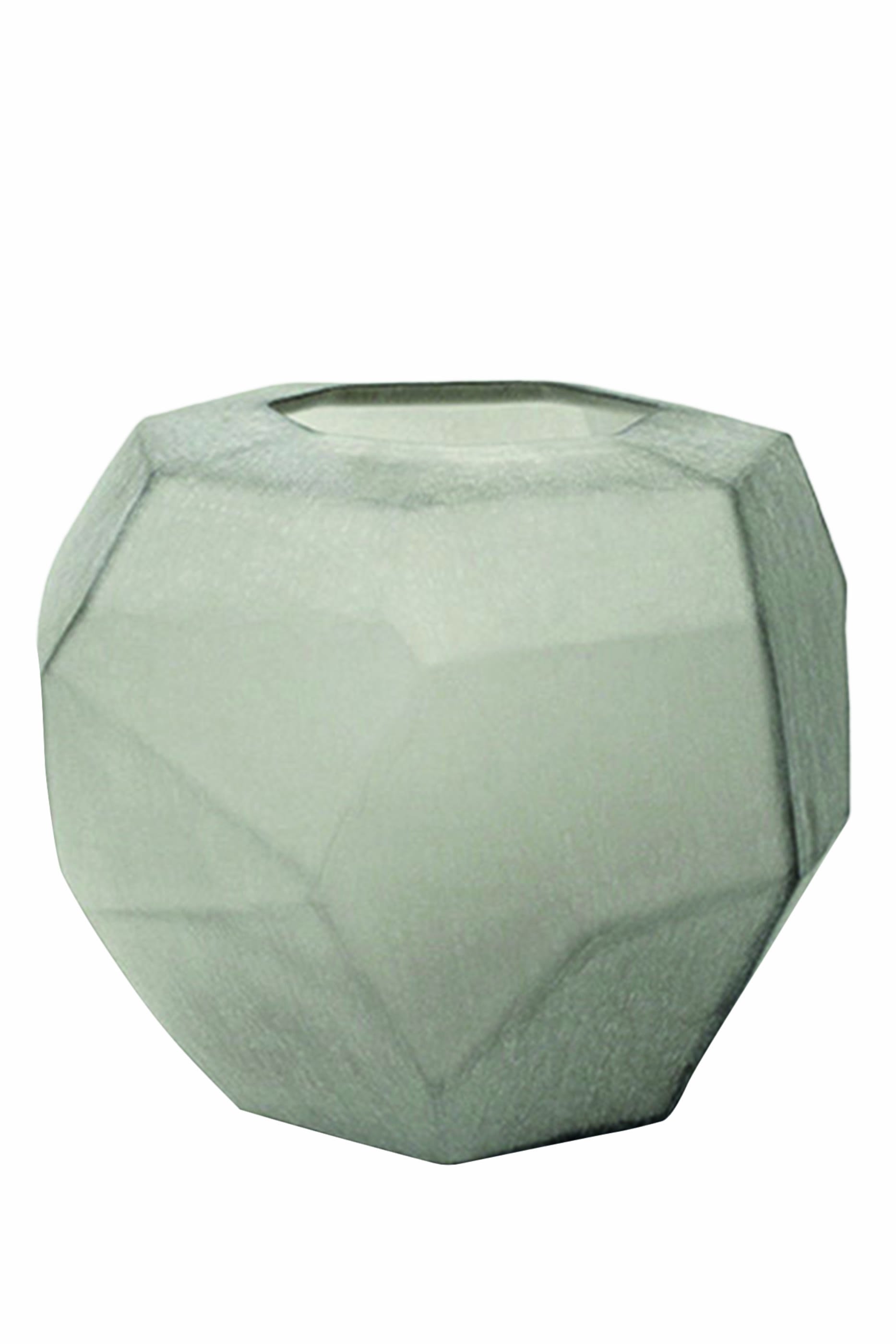 مزهرية مستديرة بتصميم مكعبات