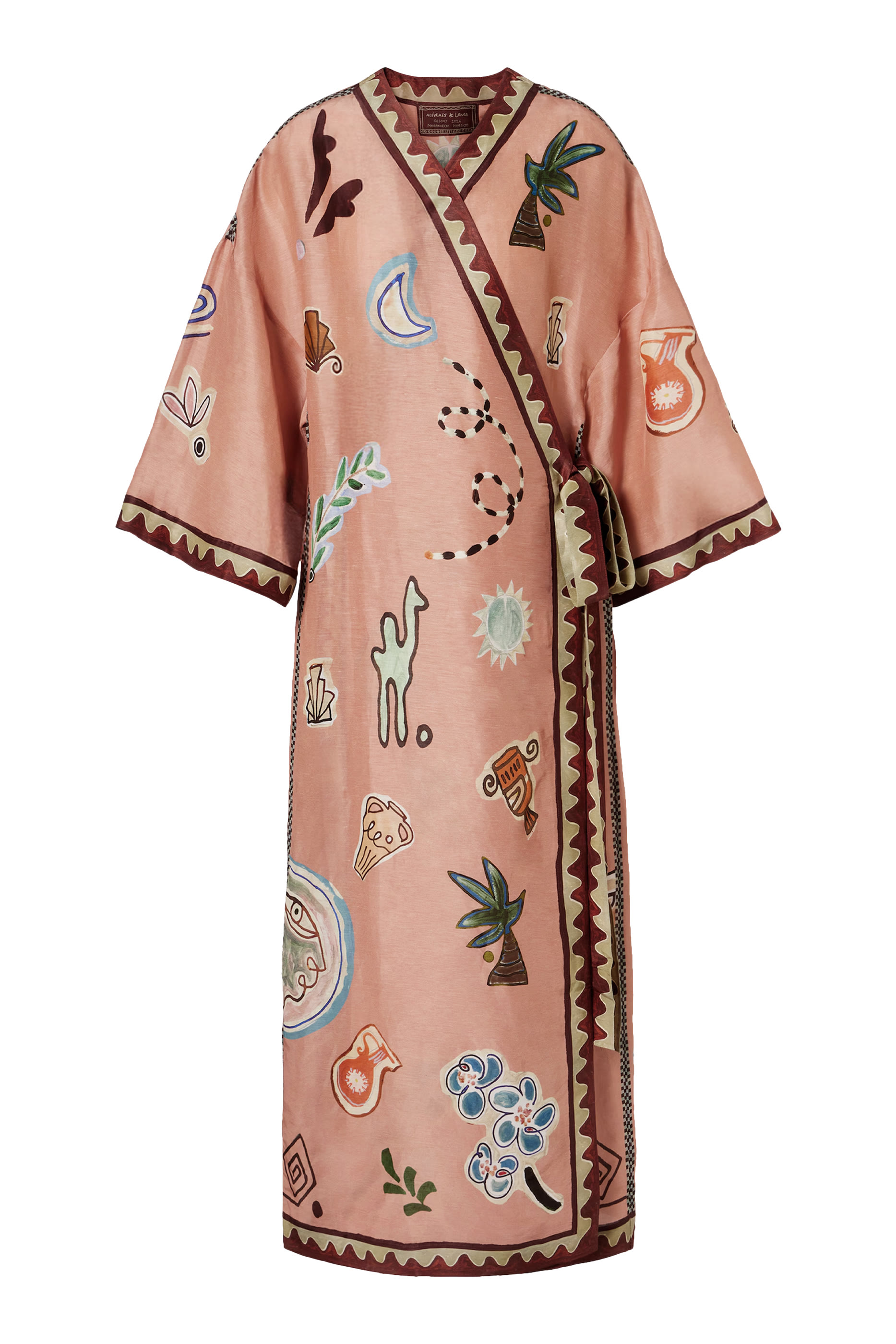 فستان لورينس بتصميم ملفوف متوسط الطول