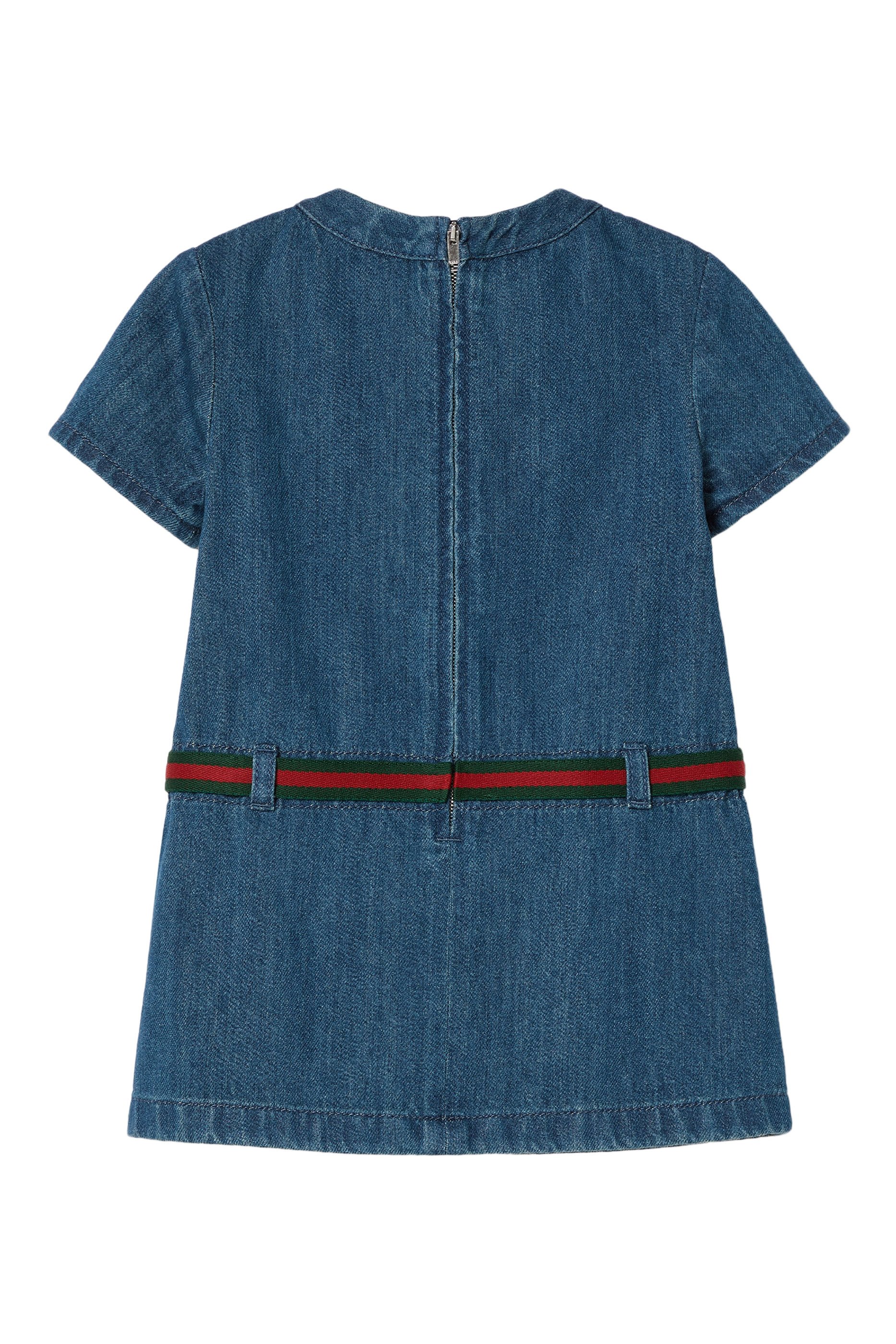 فستان دنيم  و ويب للأطفال