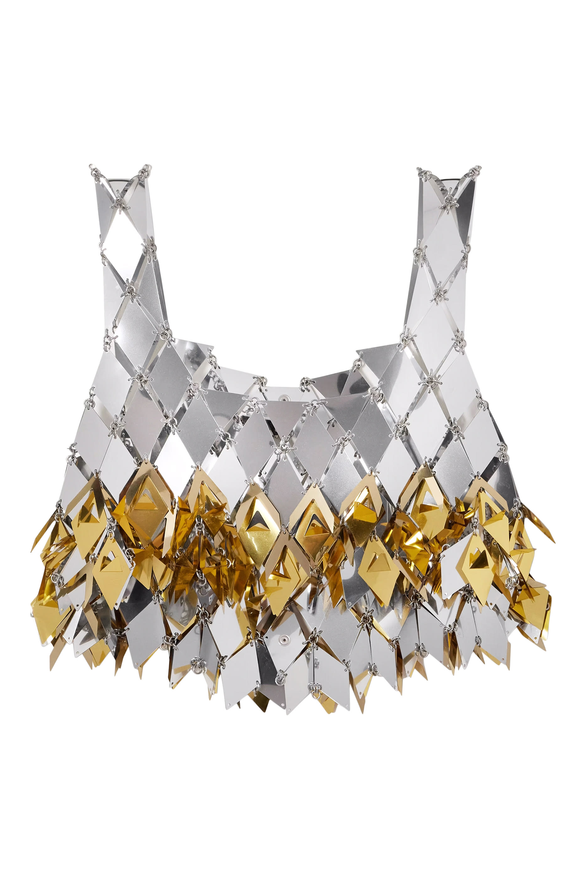 بلوزة بحلي دائرية لامعة