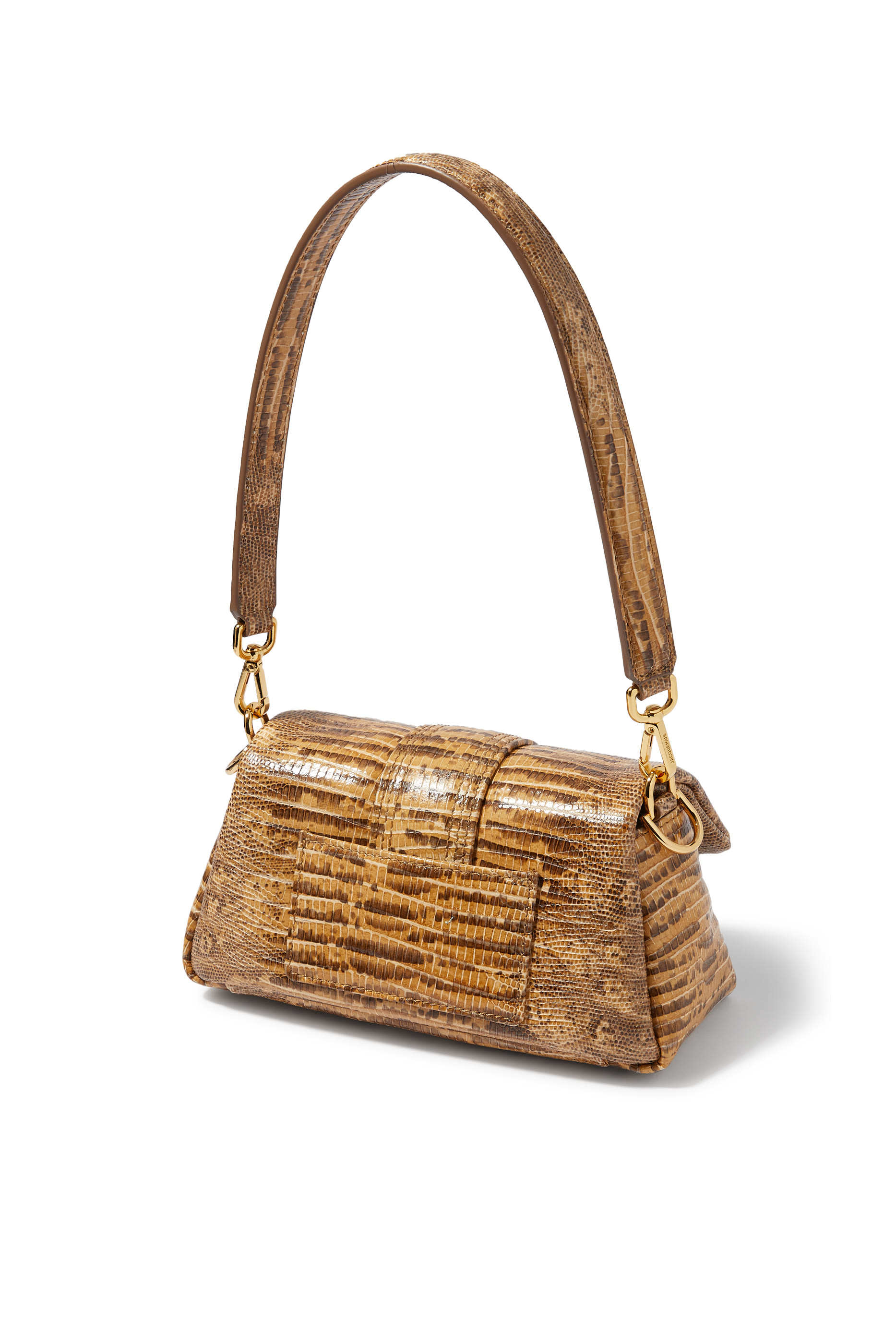 حقيبة لو بوتيت بامبينو جلد بنقشة جلد الأفعى