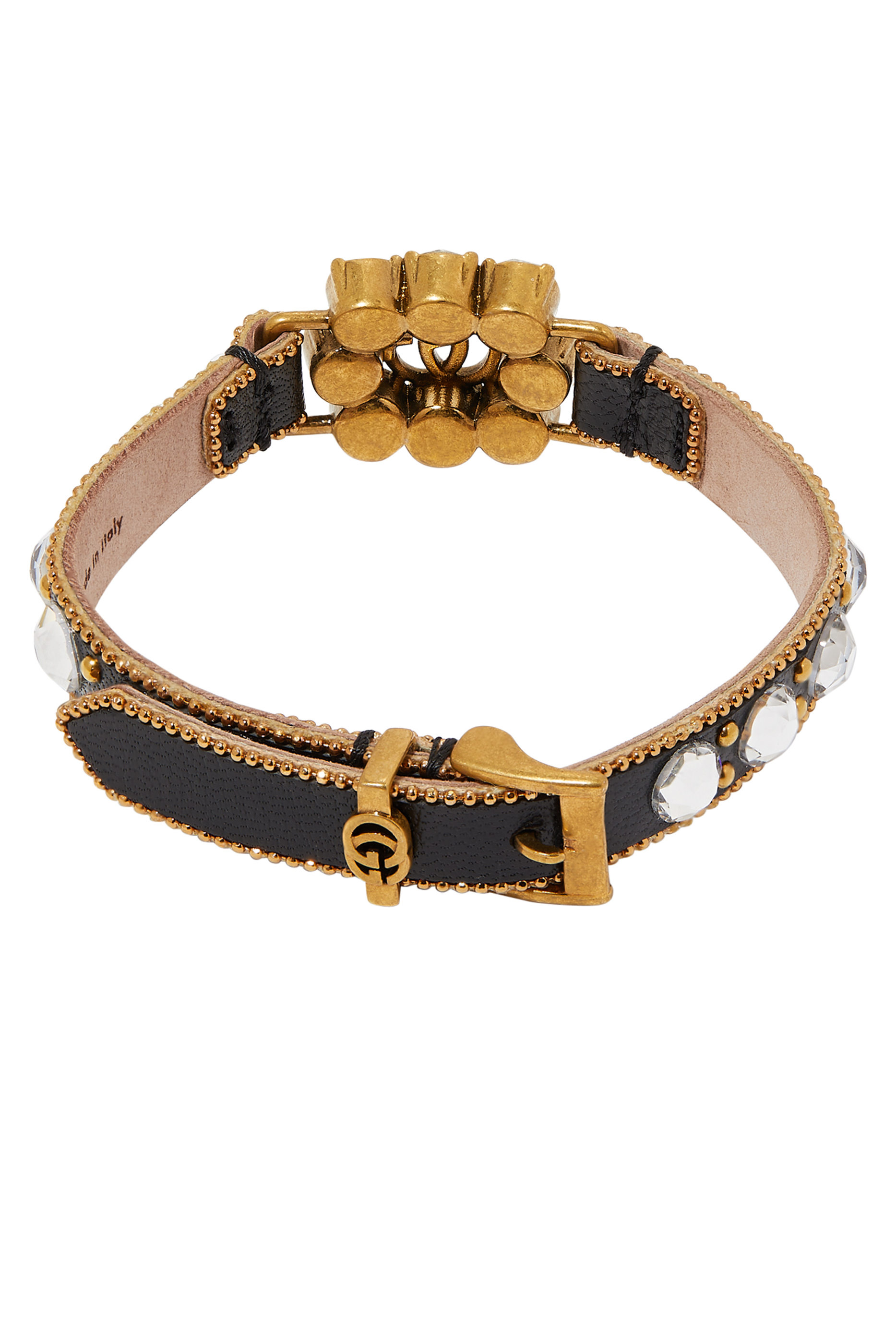 سوار بشعار حرفي GG مرصع بالكريستال