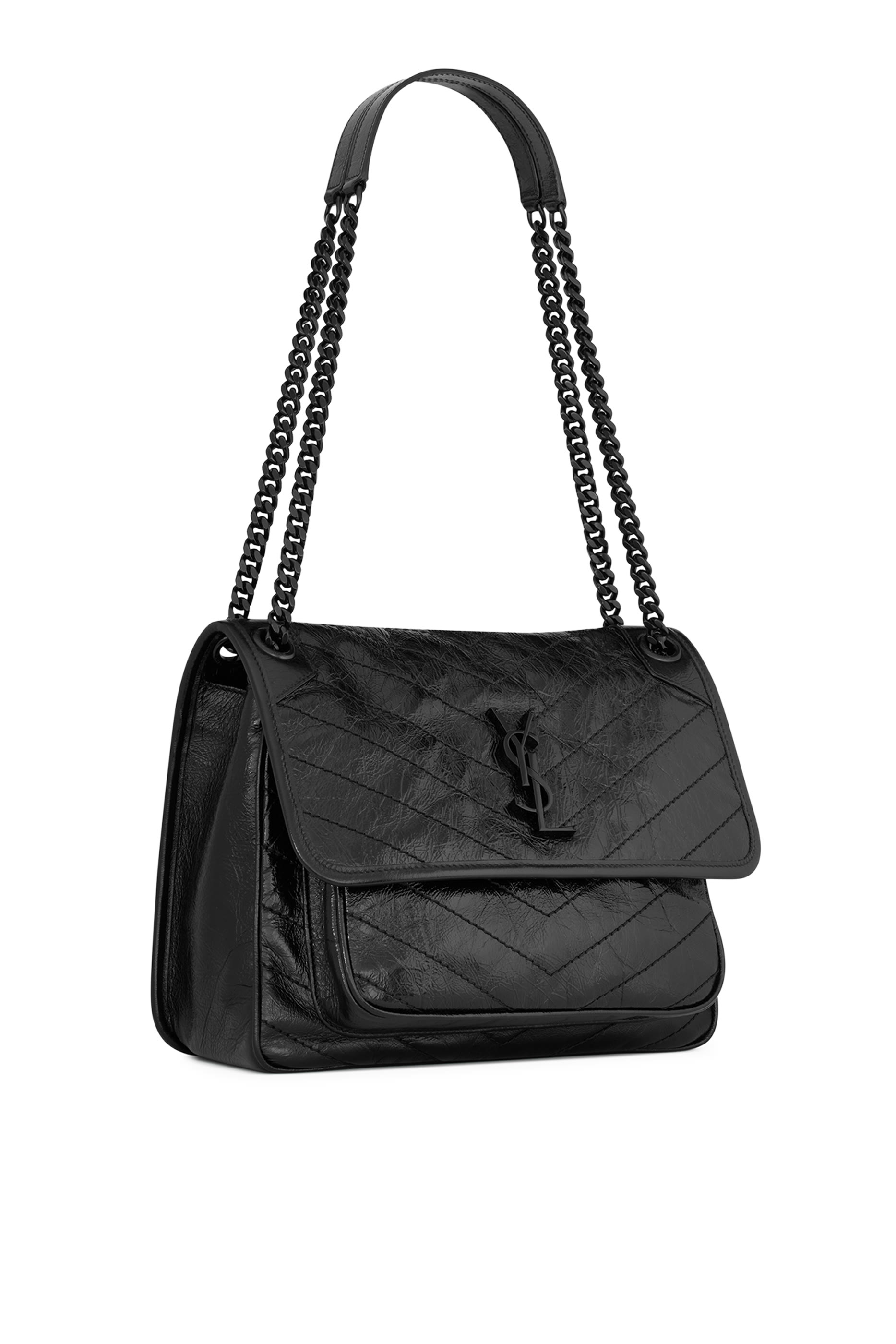 حقيبة كتف نيكي متوسطة جلد كلاسيكي