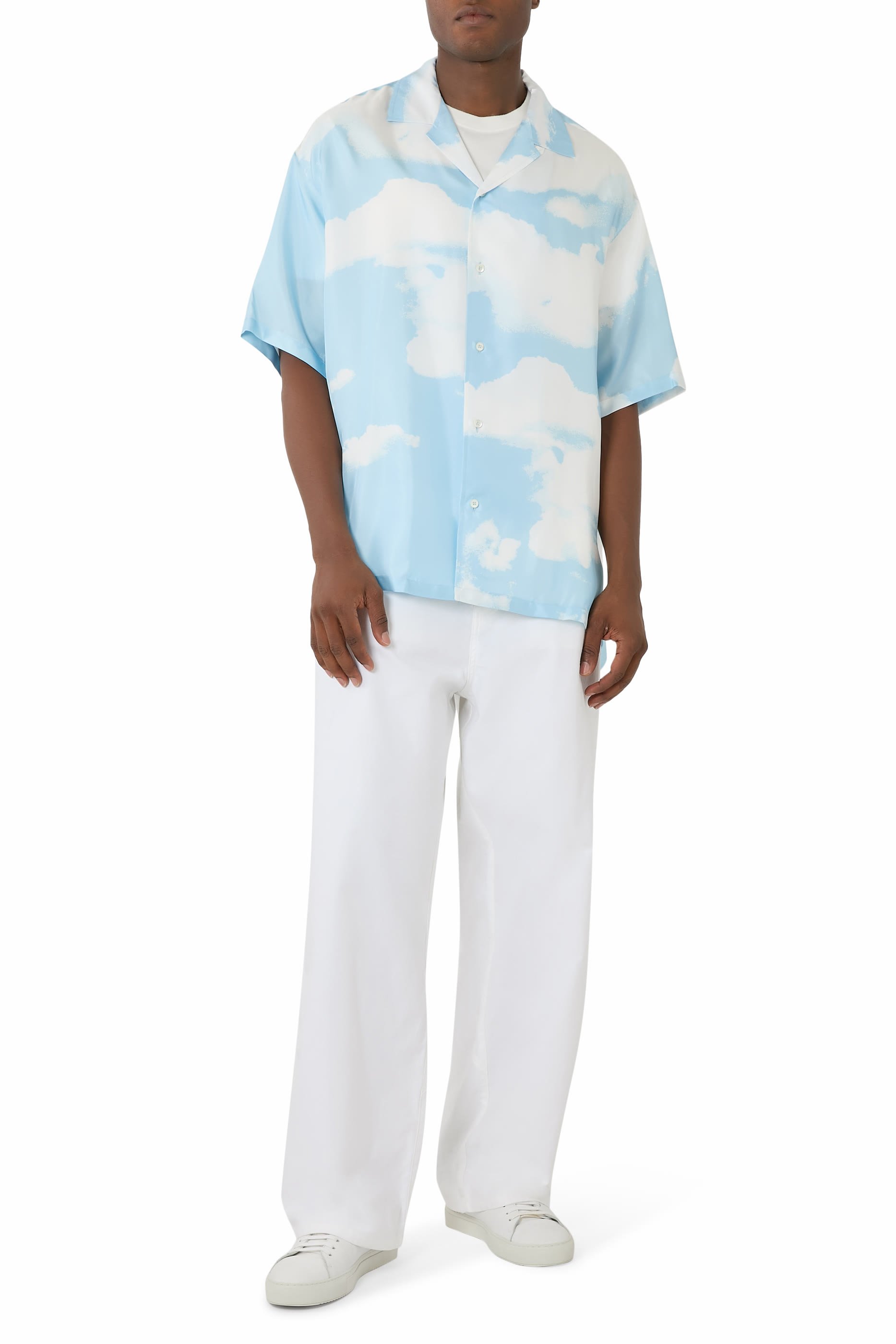 بنطال جينز بحلية شعار الماركة