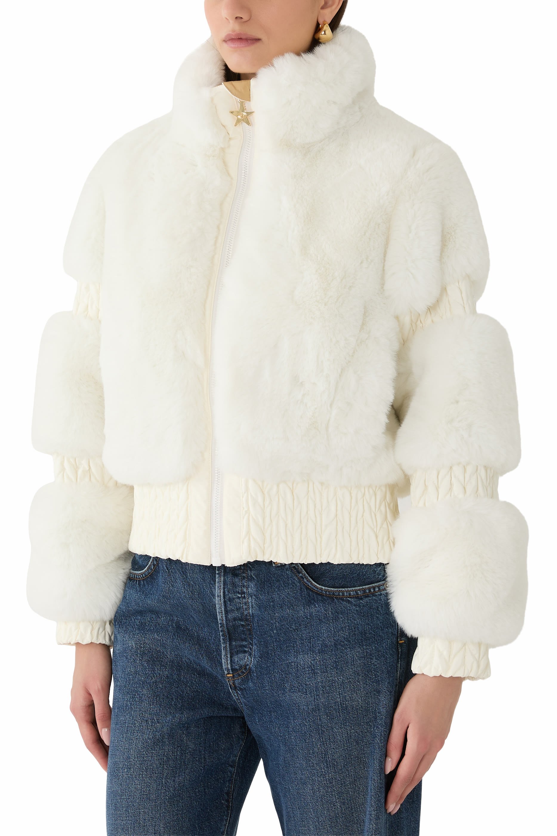 جاكيت تزلج بفرو