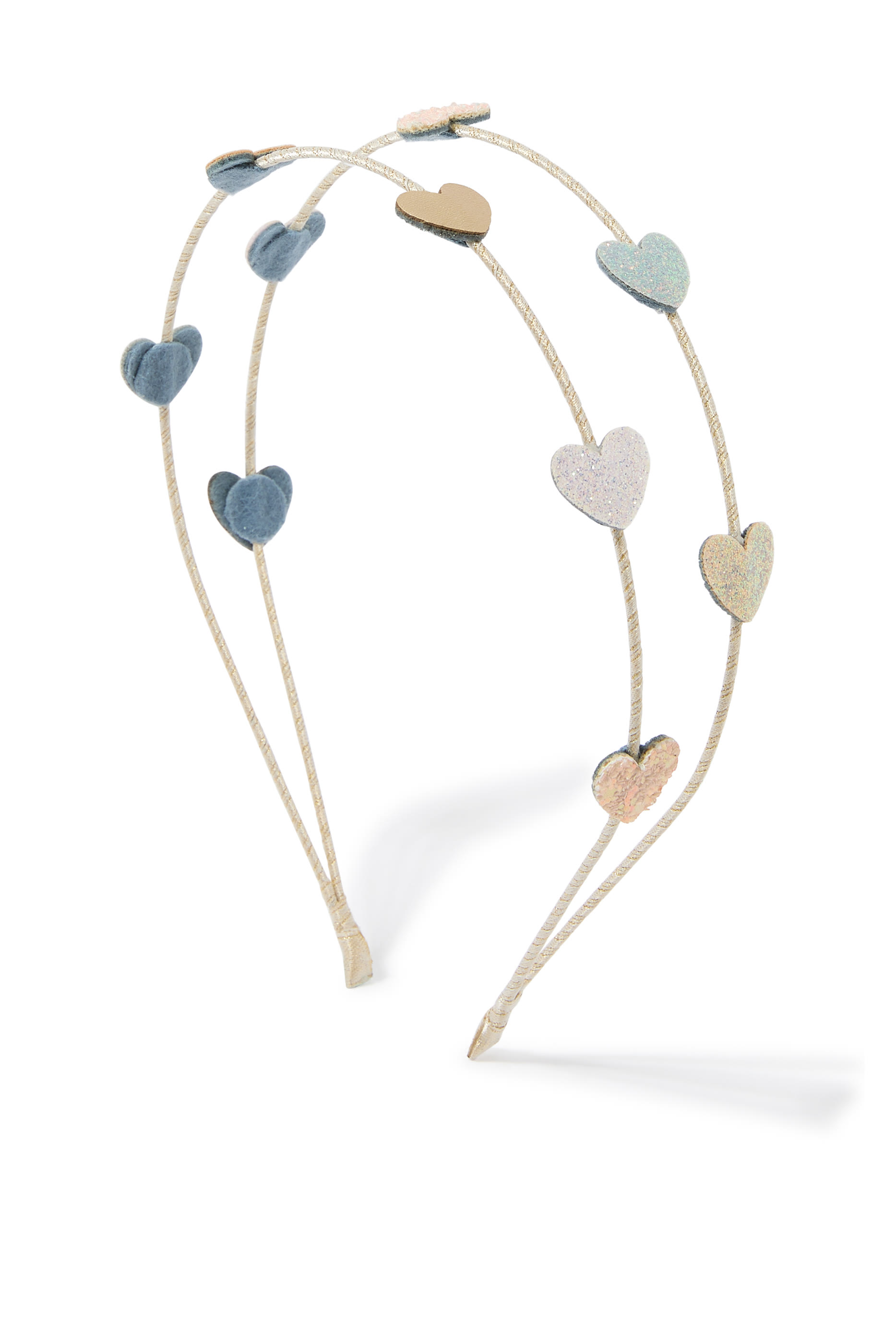 طوق رأس أليس بتصميم قلوب مزدوج للأطفال