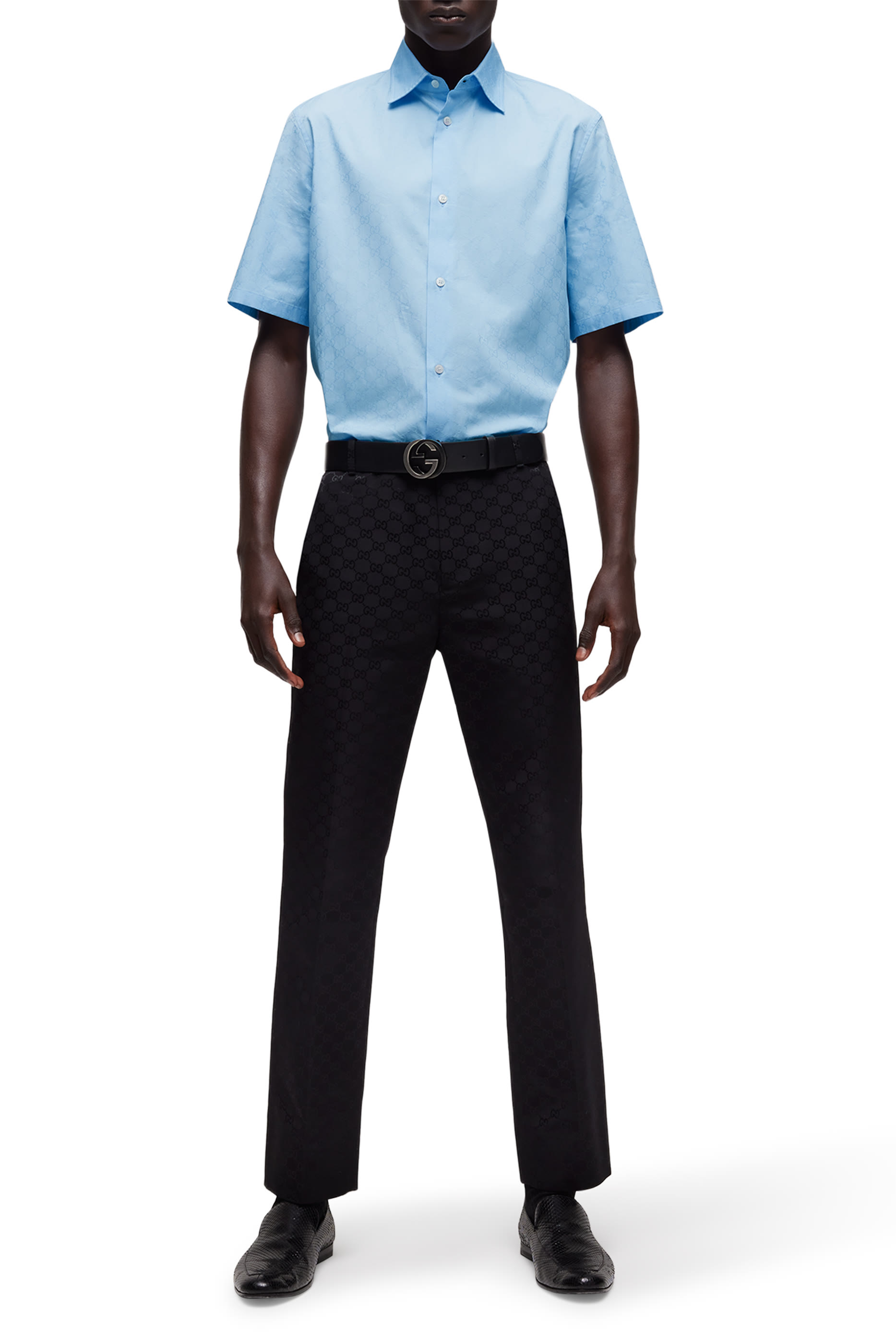 قميص بشعار الماركة قطن بوبلين