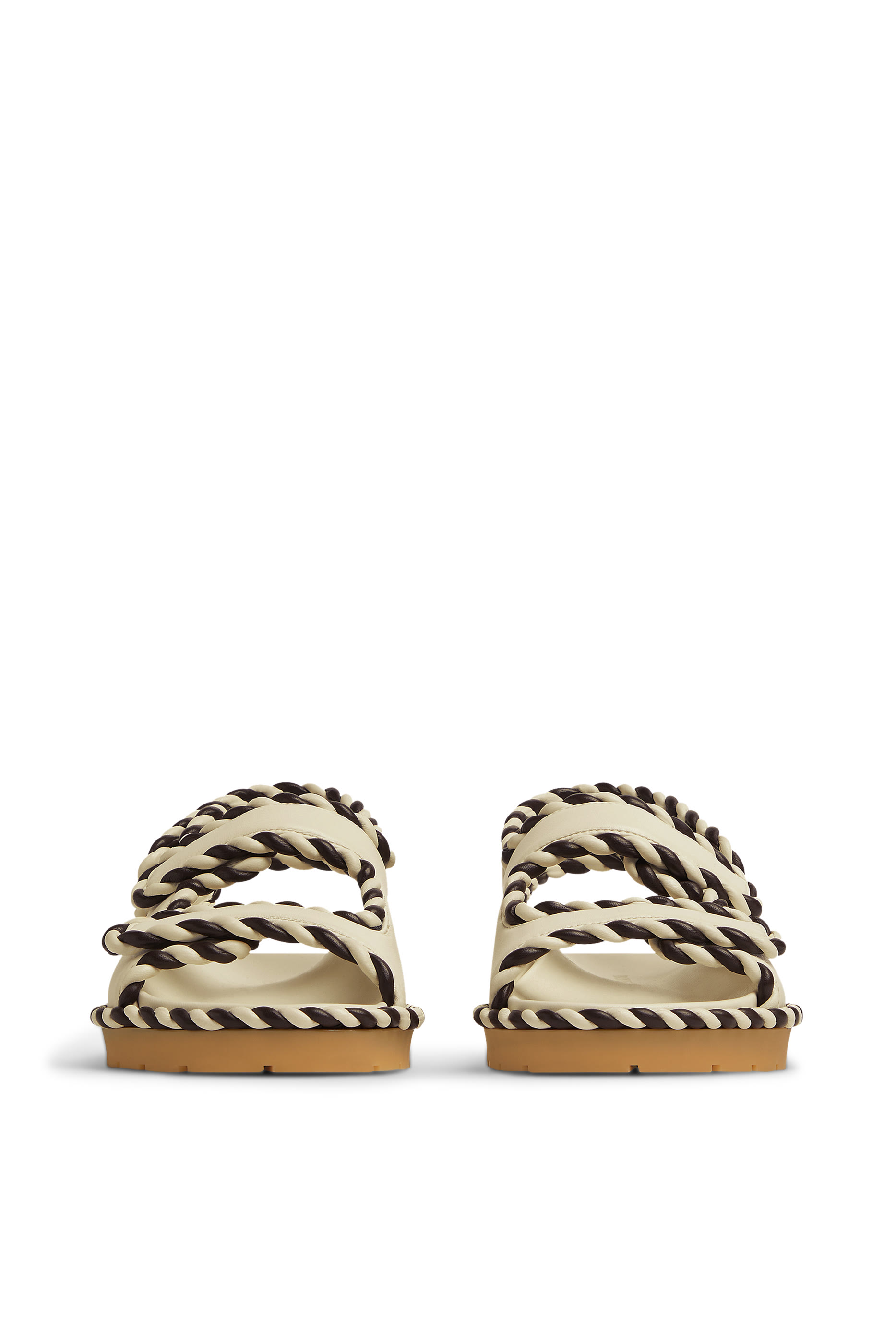 صندل جاك بكعب مسطح جلد