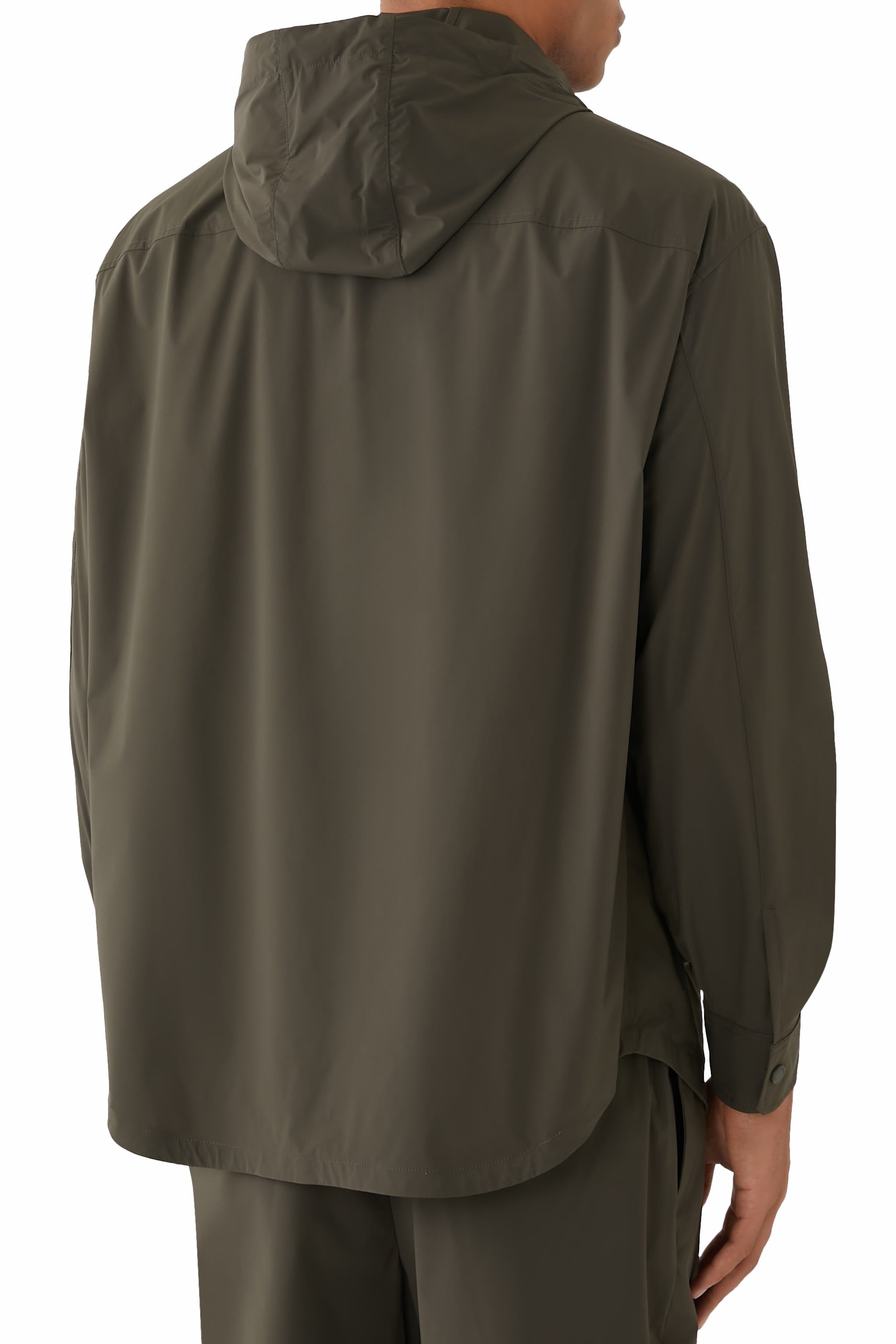 جاكيت طويل نايلون مطاطي