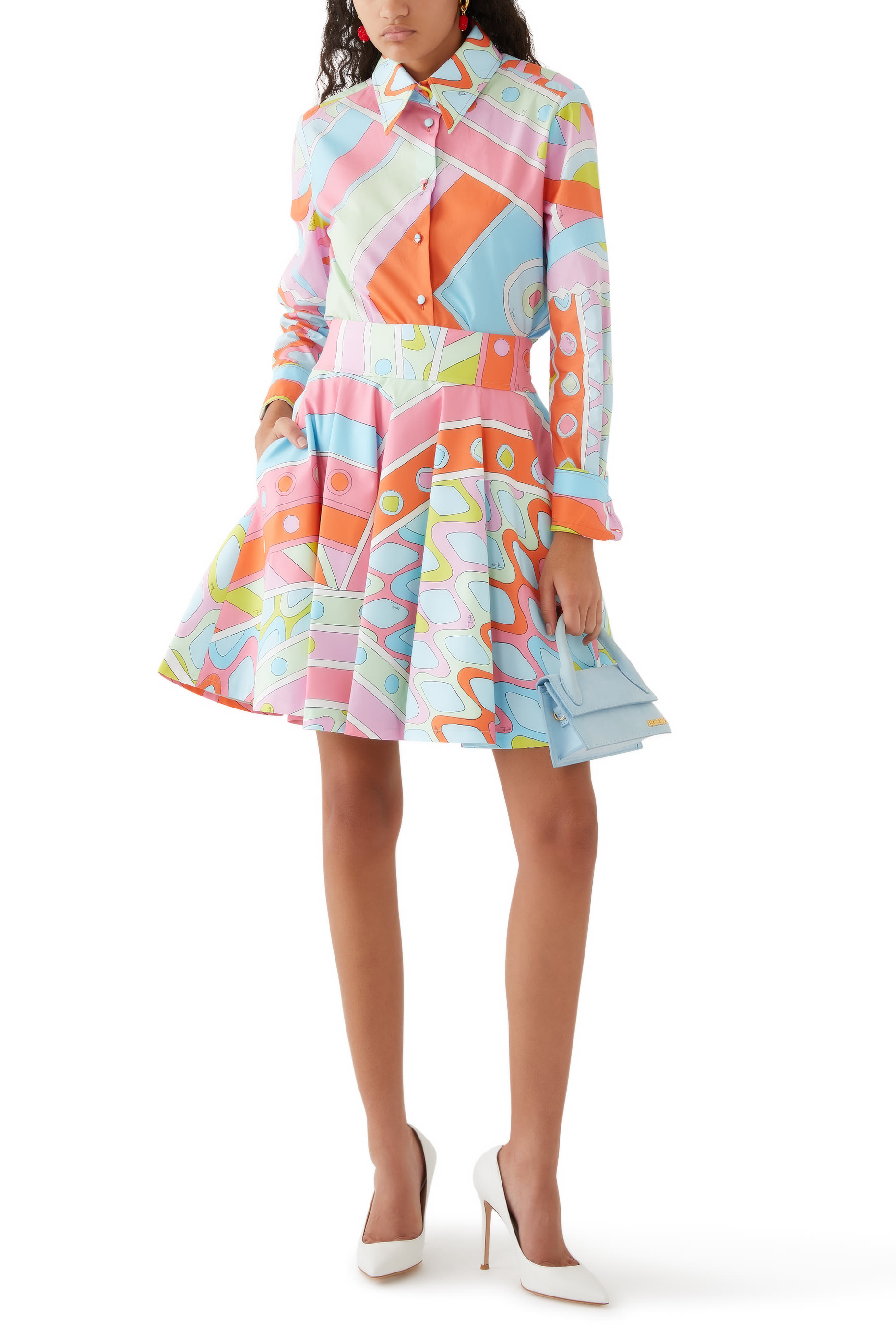 تنورة قصيرة بنقشة فيفارا قطن