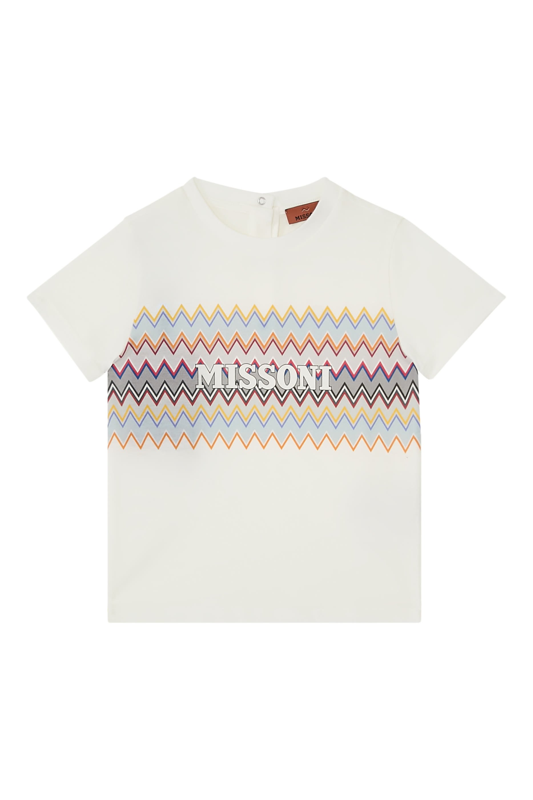 Kids Zigzag & Logo Print T-Shirt