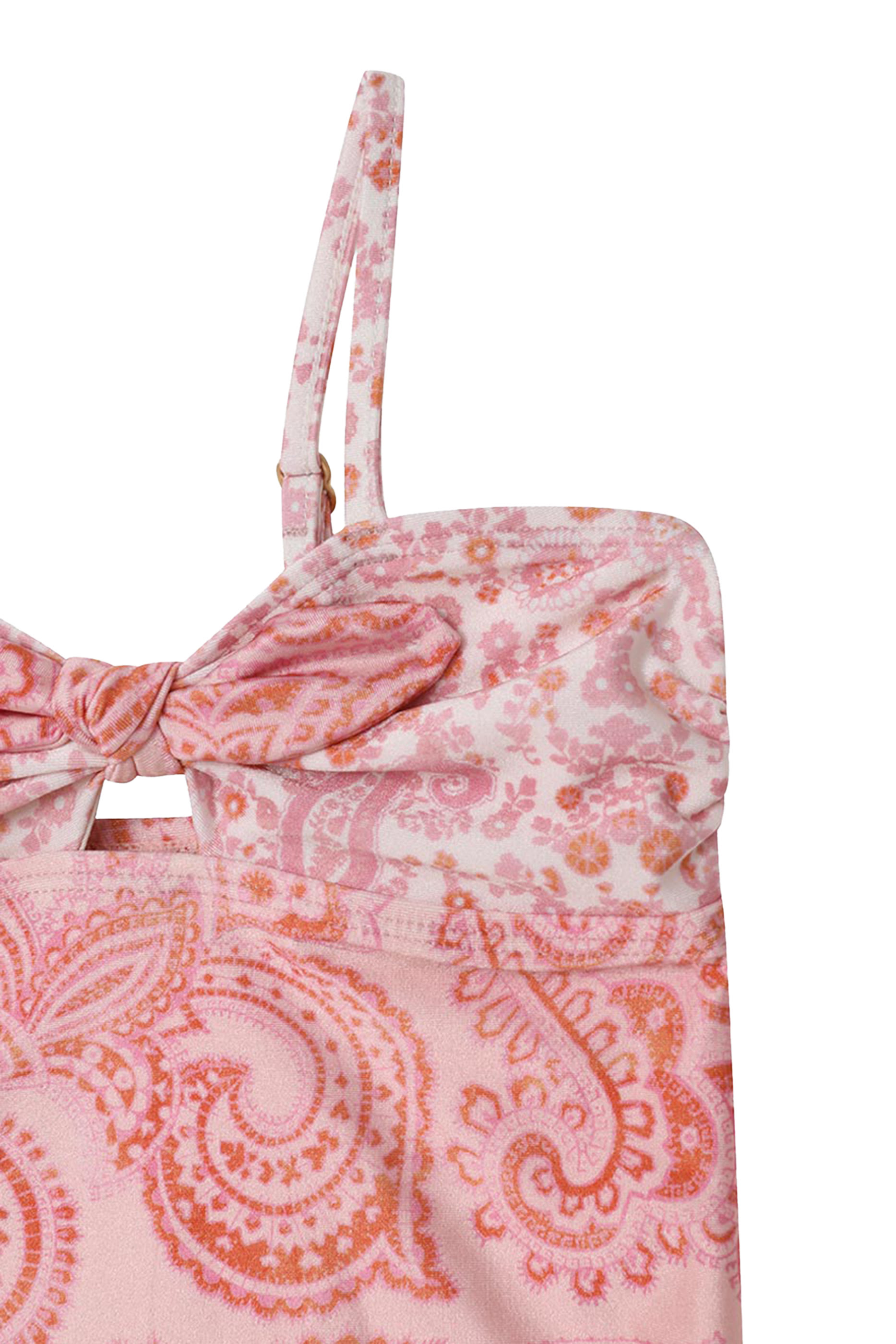 بدلة سباحة أوتي بتصميم قطعة واحدة بأربطة للأطفال