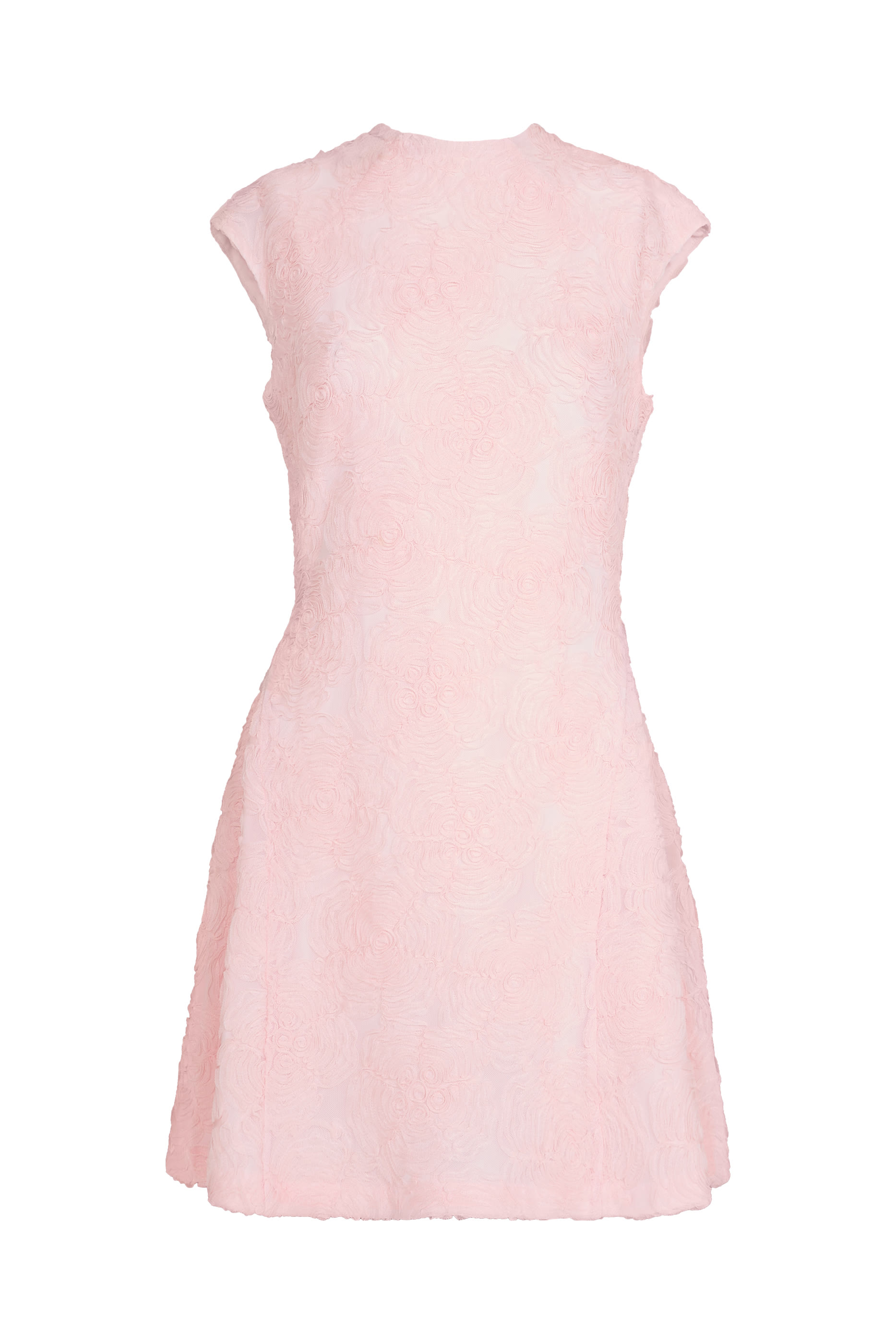 فستان قصير قماش شبكي بتطريزات