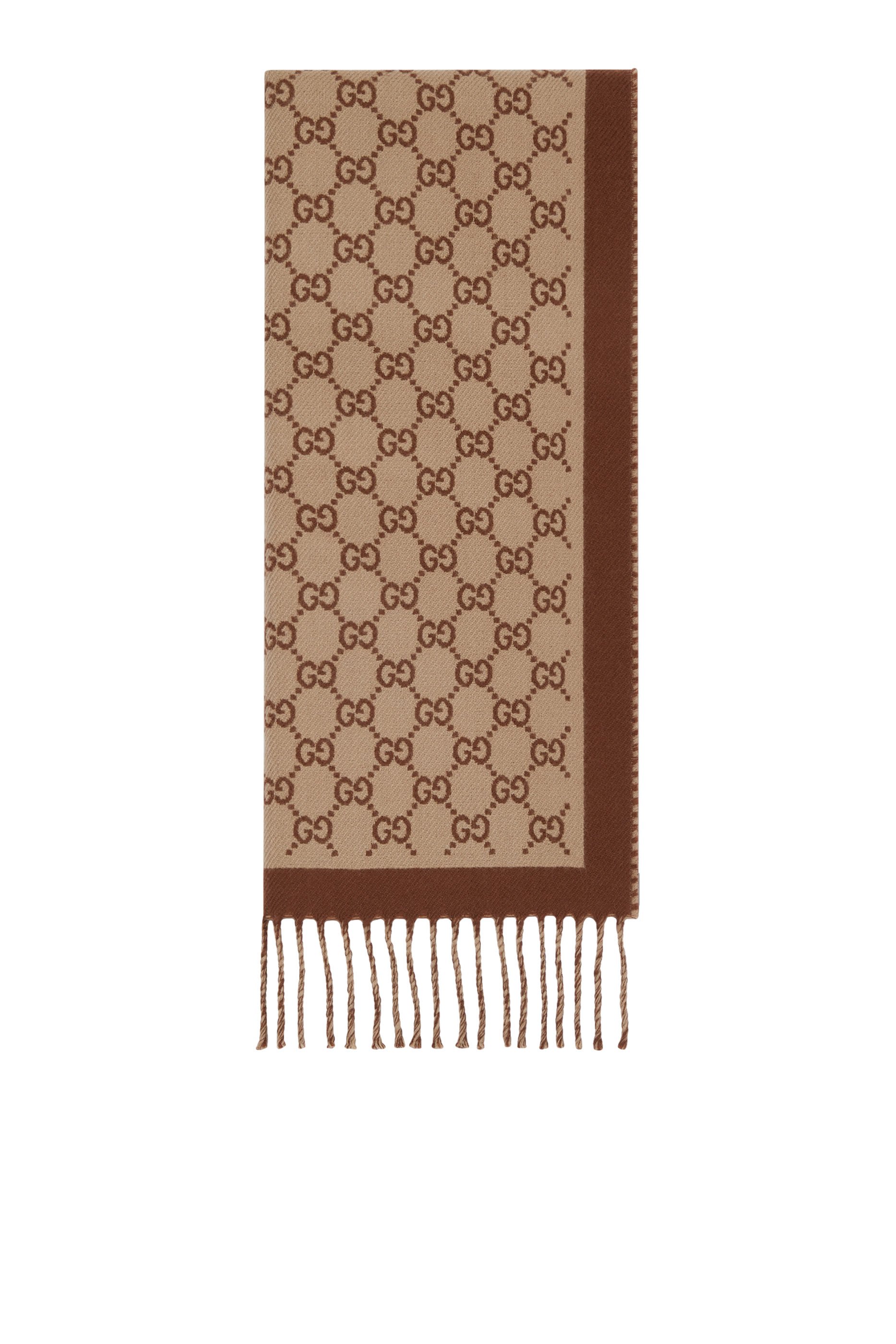 وشاح بنقشة حرفي شعار الماركة صوف