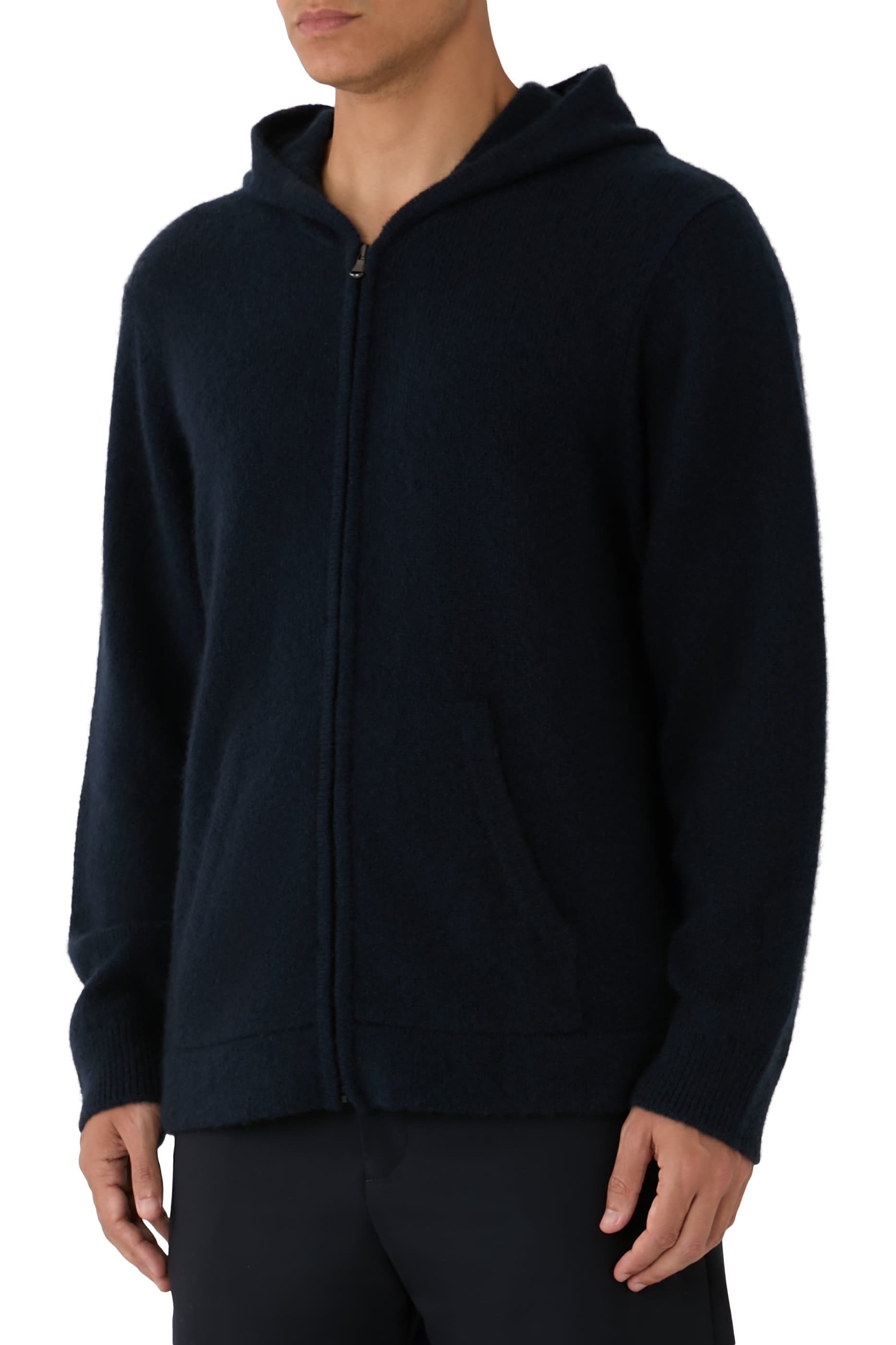 كنزة بسحاب وغطاء رأس