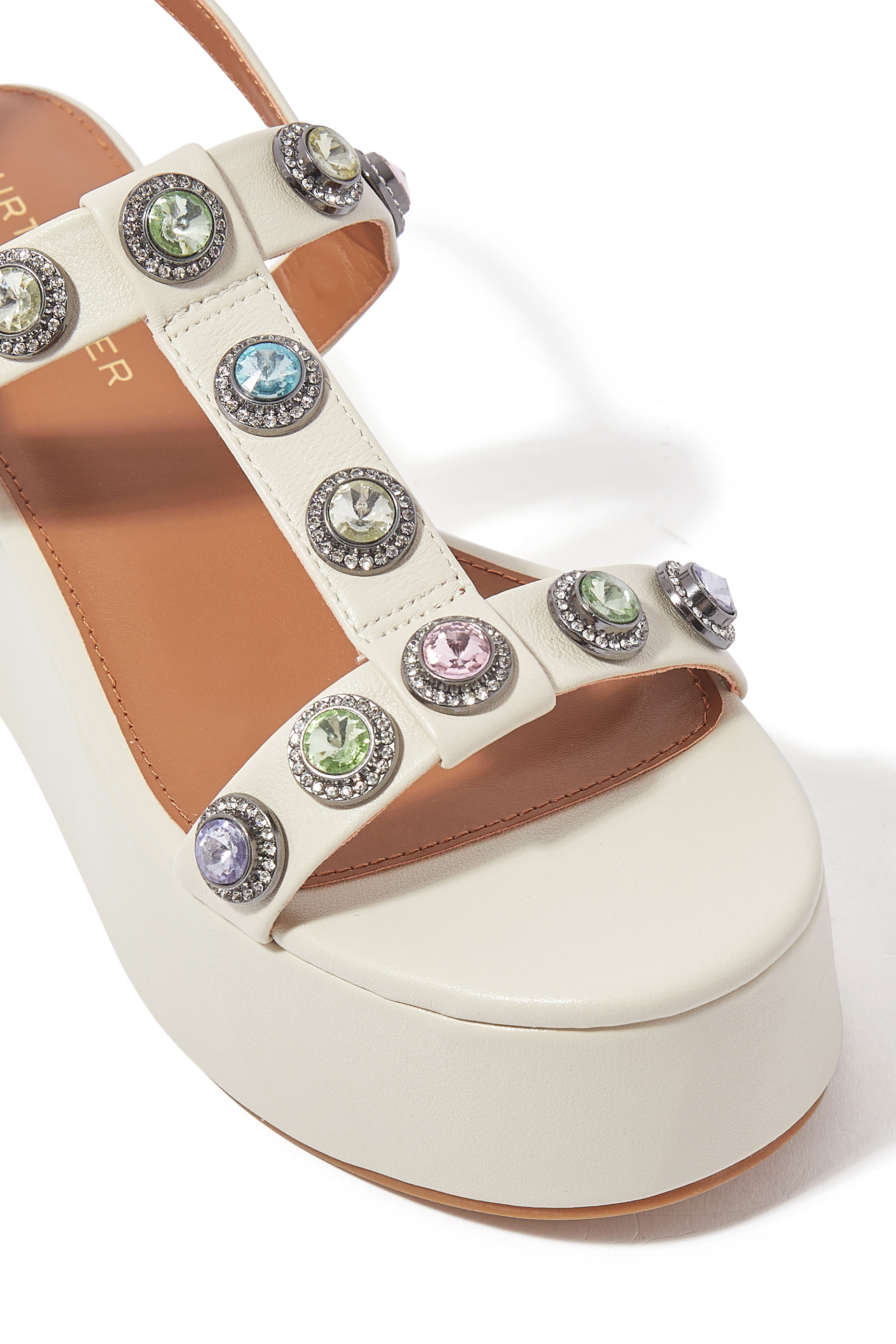 صندل أوكتافيا 69 جلد بنعل سميك وكريستال