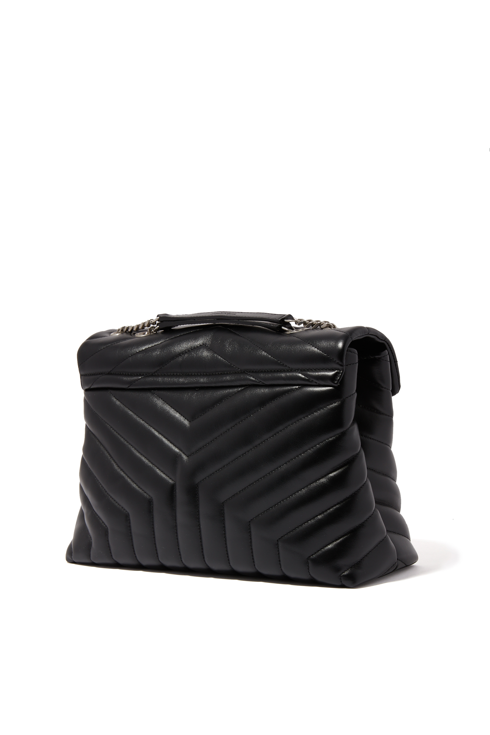 حقيبة لولو متوسطة جلد مبطن بتصميم Y