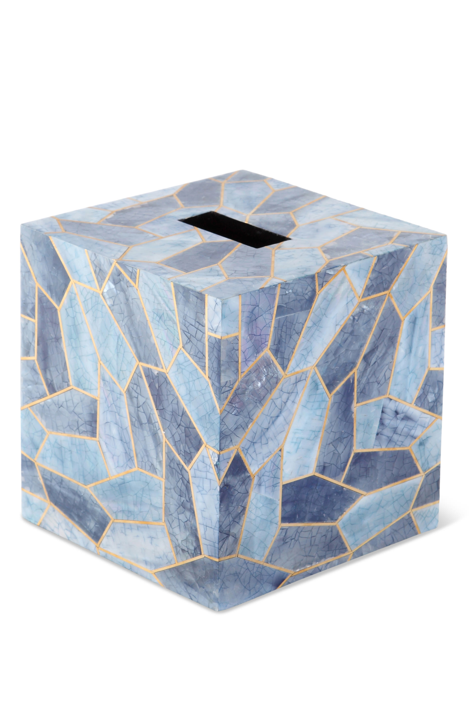 صندوق مناديل فرانشيسكا صدف ونحاس