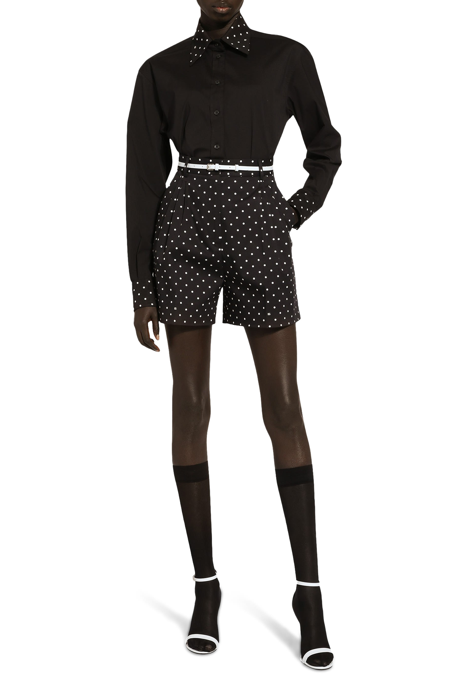 شورت قطن بنقشة نقاط