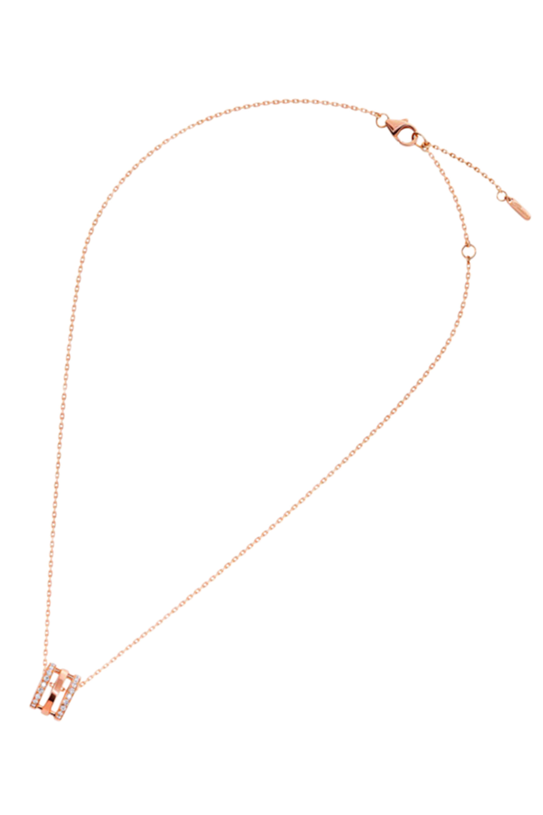 قلادة ويد مرصعة بماس، ذهب وردي عيار 18