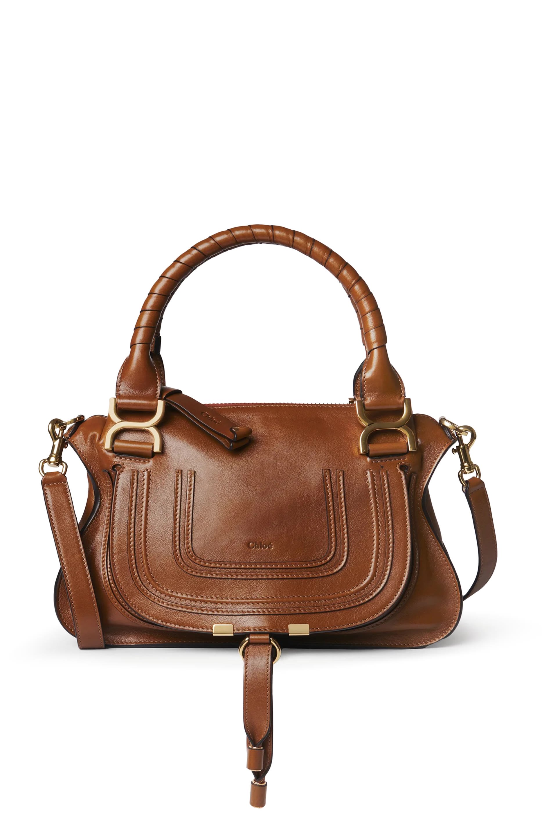 حقيبة كتف مارسي صغيرة جلد لامع