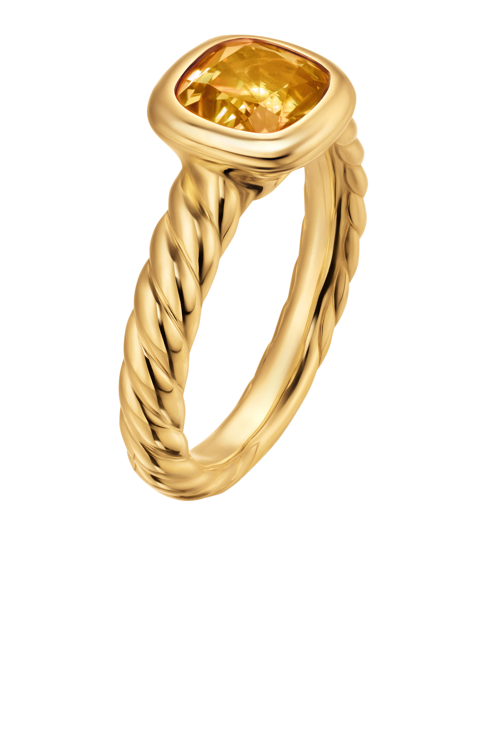 خاتم دي واي ميرسر مرصع بحجر سترين، ذهب أصفر عيار 18