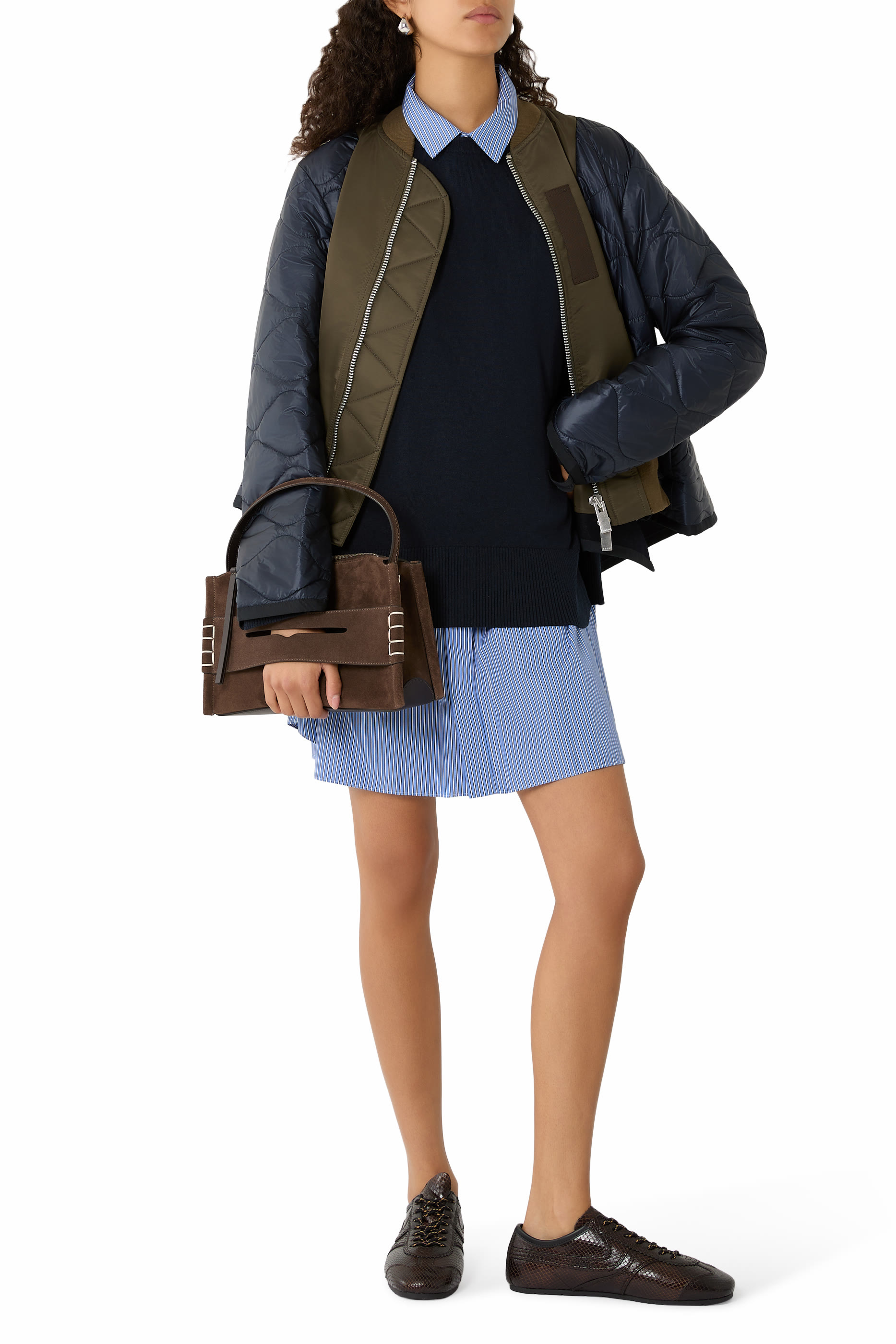 Hybrid Cotton Knit Shirt Dress