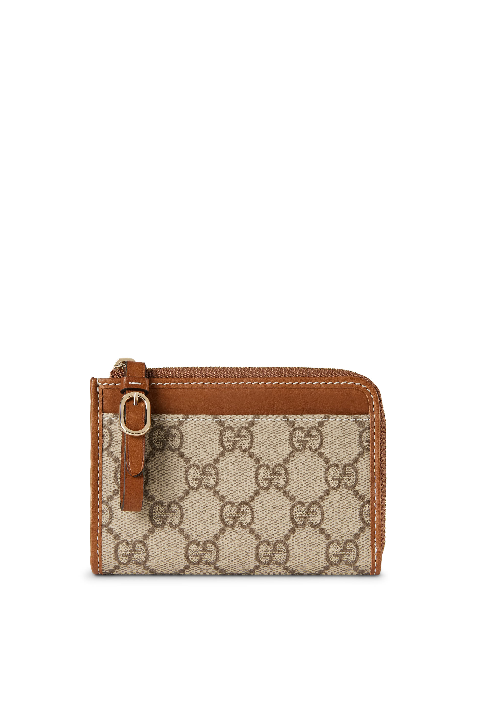 حافظة بطاقات بسحاب وشعار الماركة